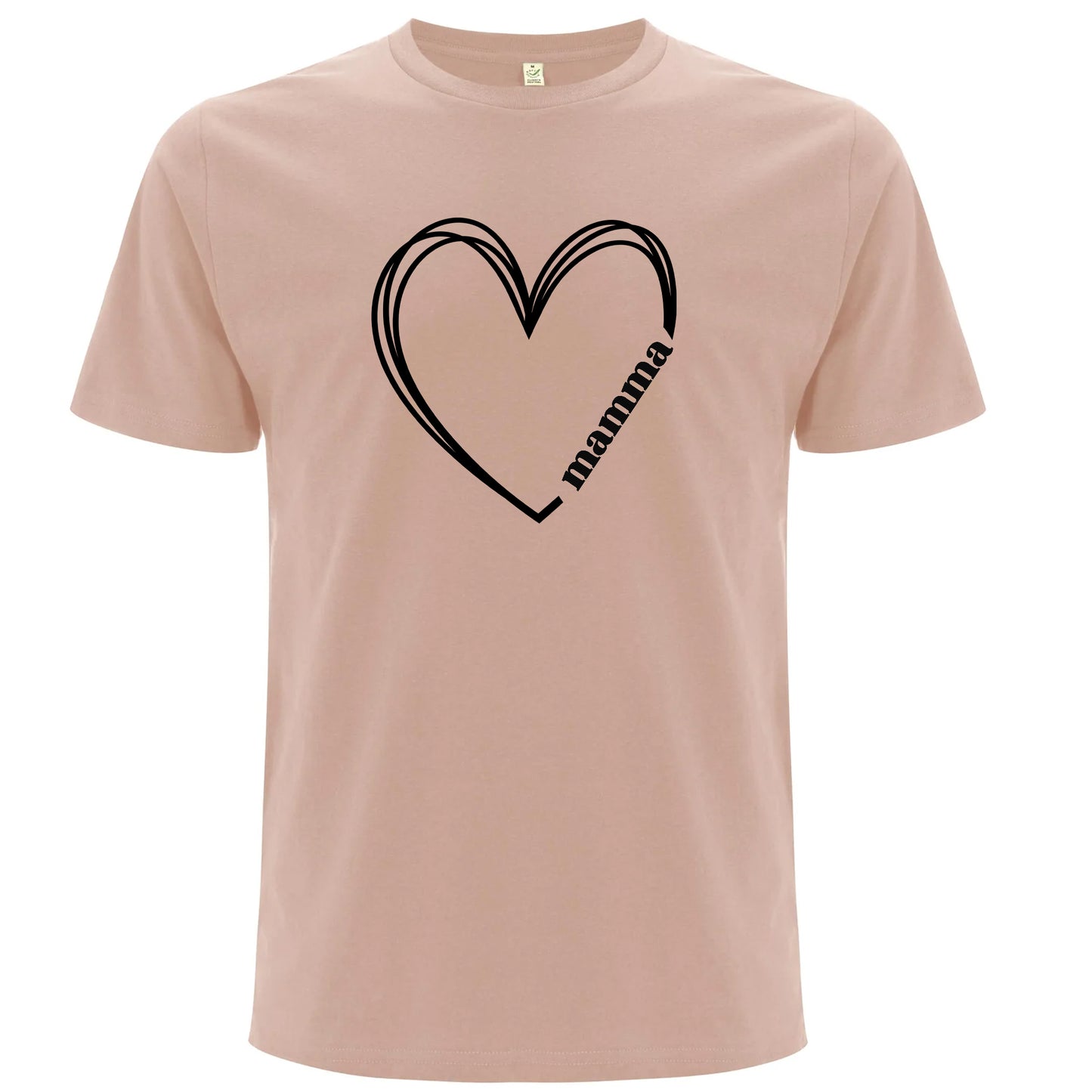 T-shirt med Hjärta & Mamma-Lovely Text