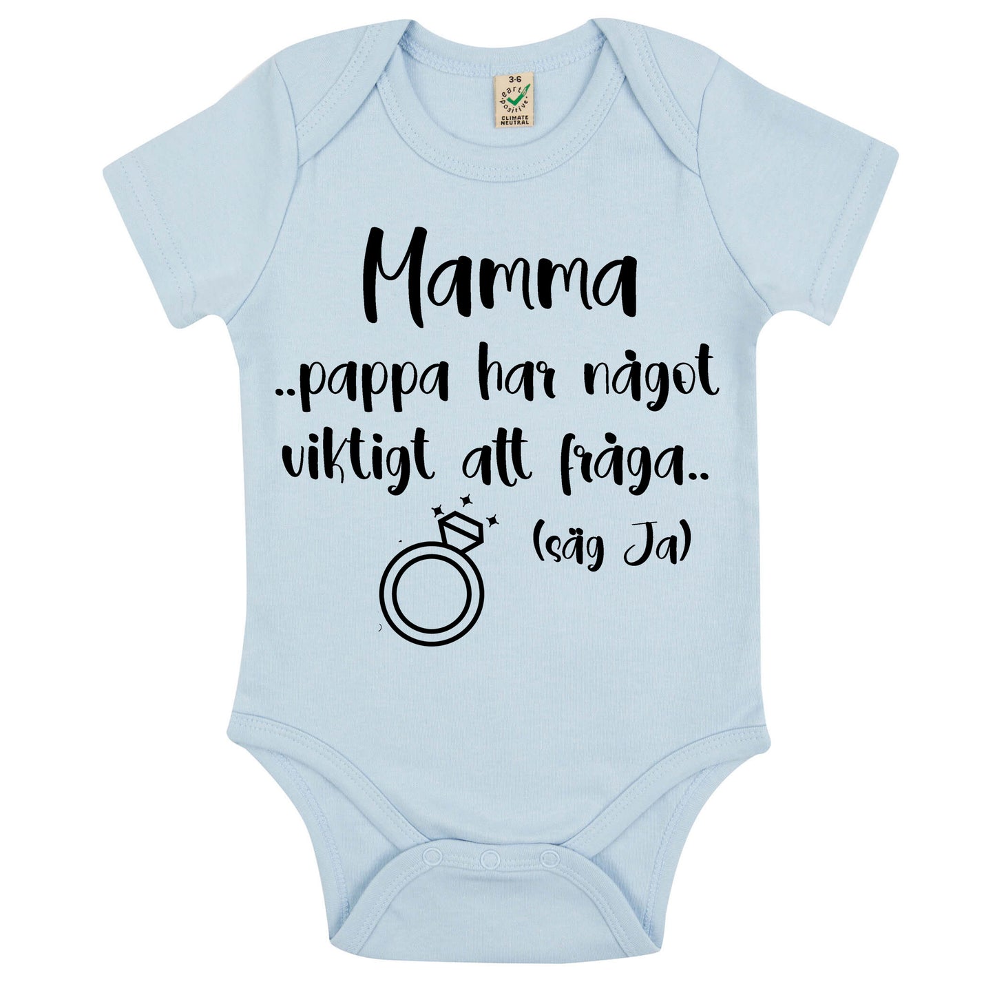Säg ja! Babybody med frieribudskap – till mamma eller pappa