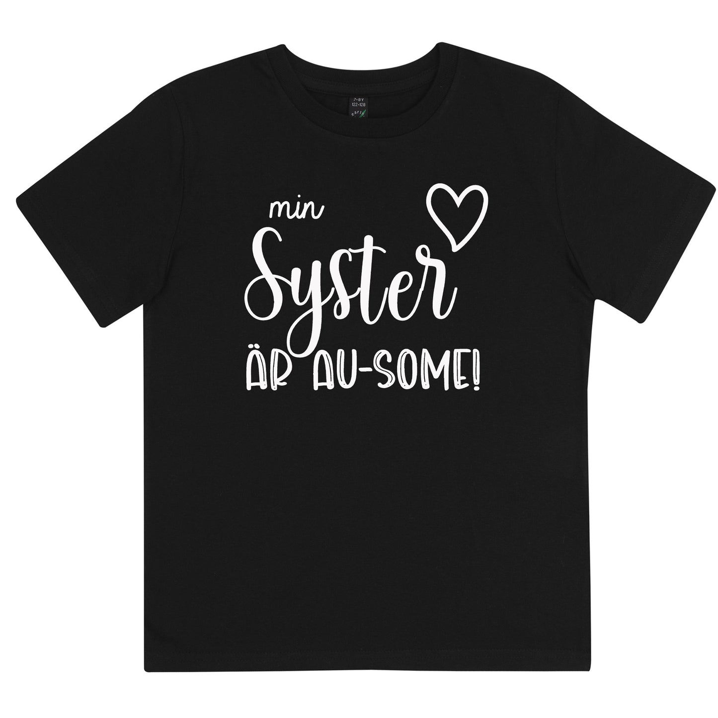 T-shirt för barn som sprider Autismglädje – Min Syster är AU-SOME-Lovely Text
