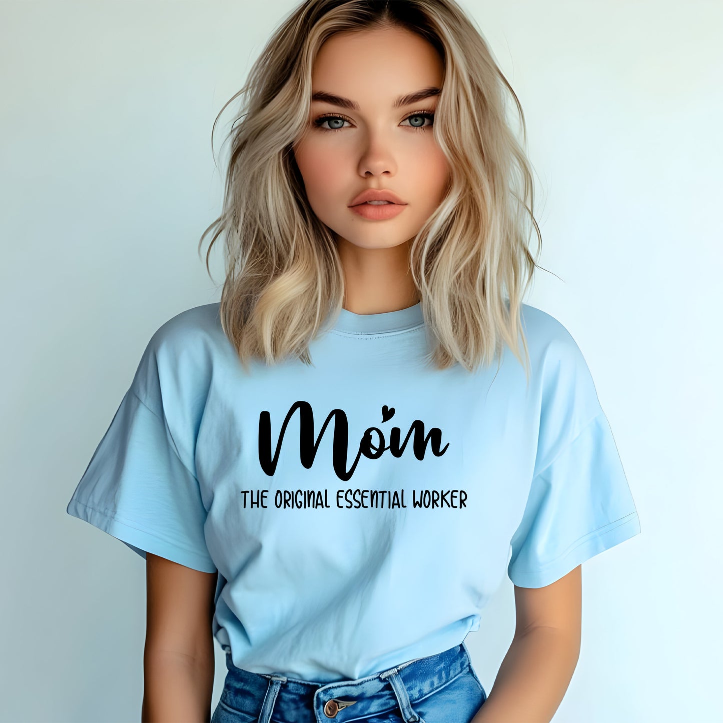 T-shirt för Mamma – Den Ursprungliga Essentiella Arbetaren-Lovely Text