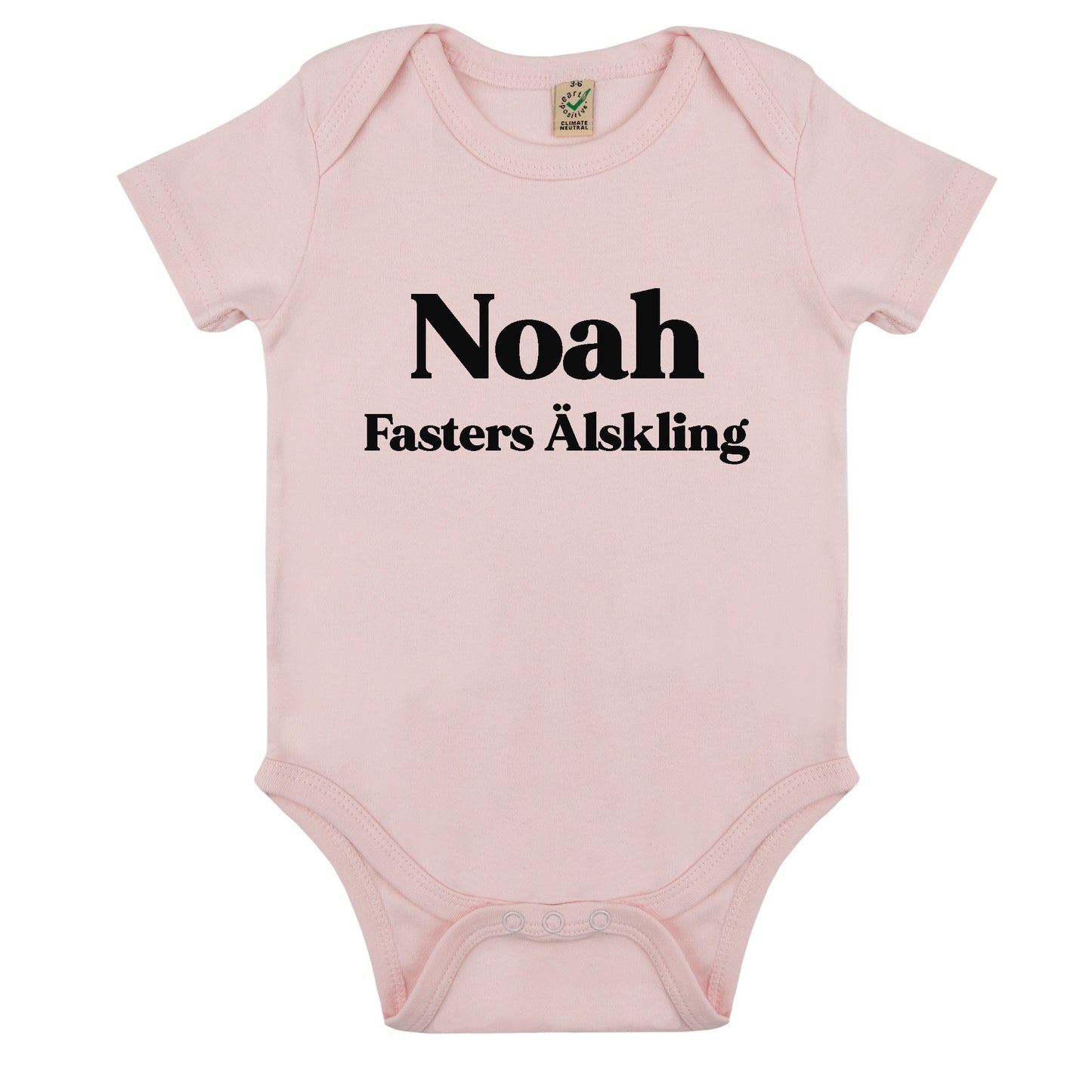 Namn Fasters Älskling Babybody Nyfödd-Lovely Text