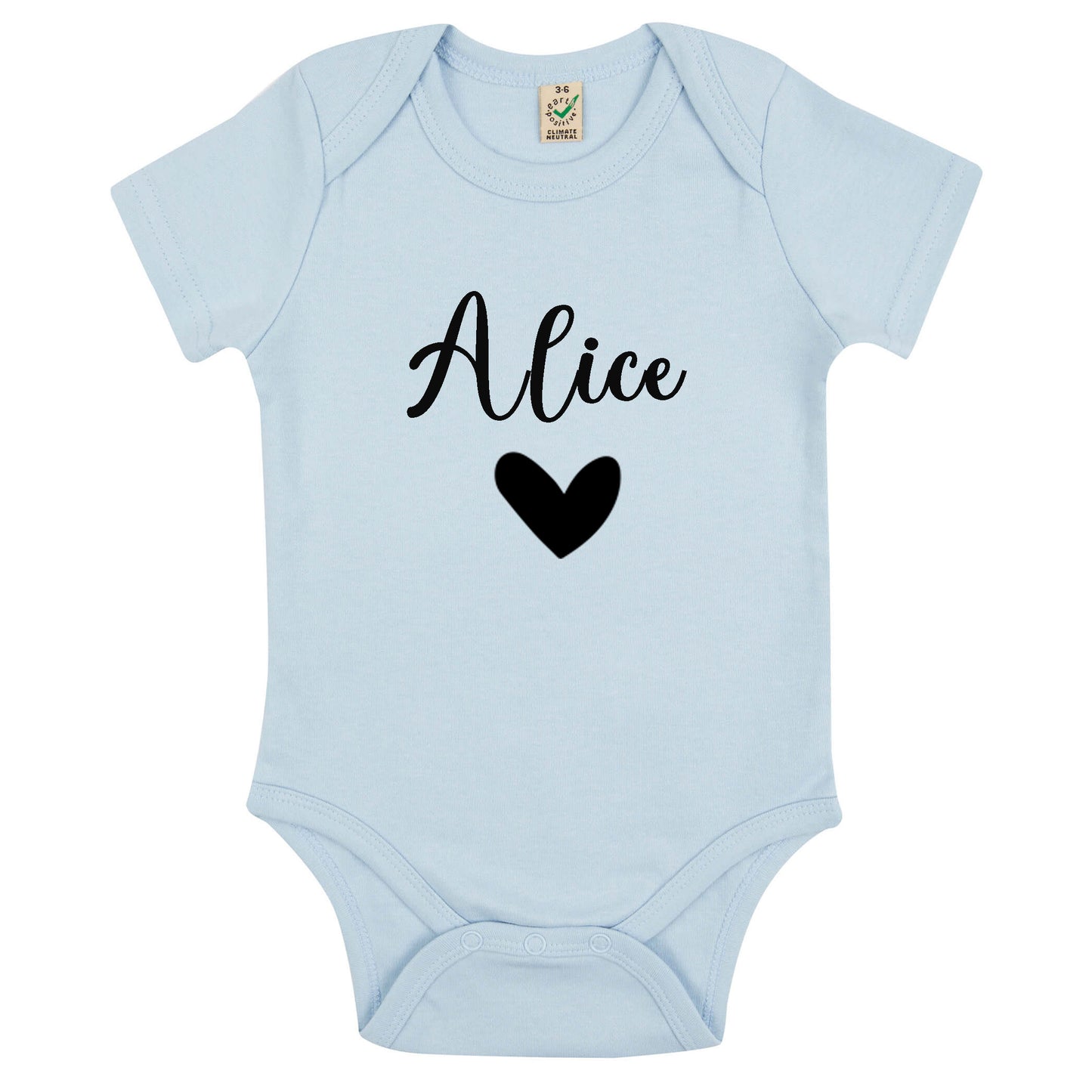 Namn Hjärta Babybody Nyfödd