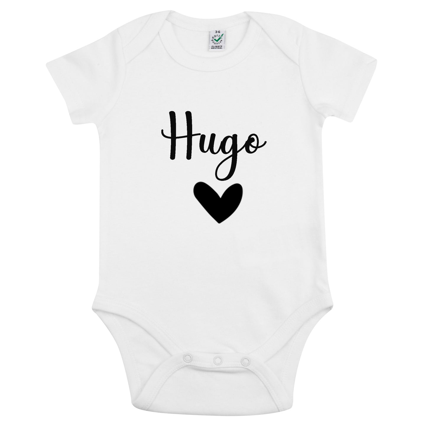 Namn Hjärta Babybody Nyfödd