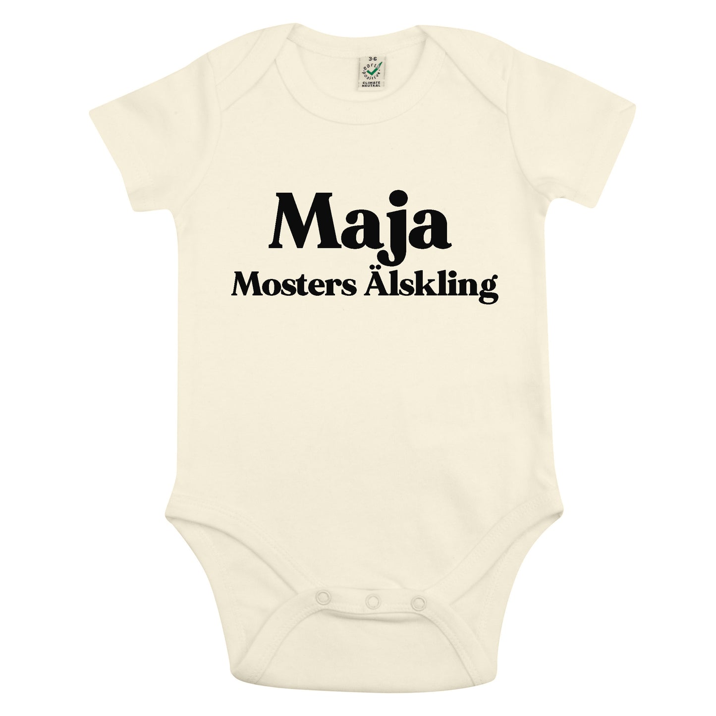 Namn Mosters Älskling Babybody Nyfödd-Lovely Text