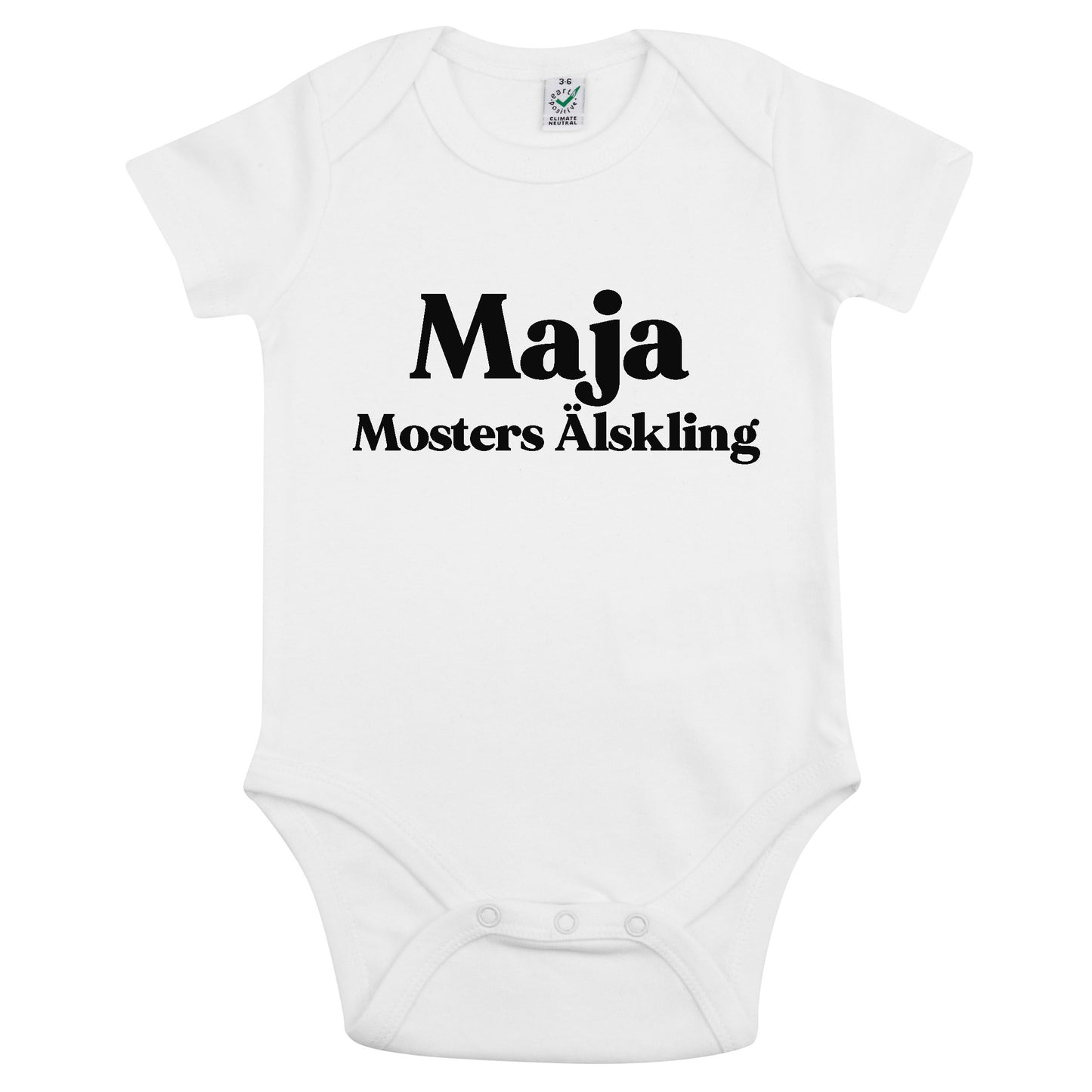 Namn Mosters Älskling Babybody Nyfödd-Lovely Text