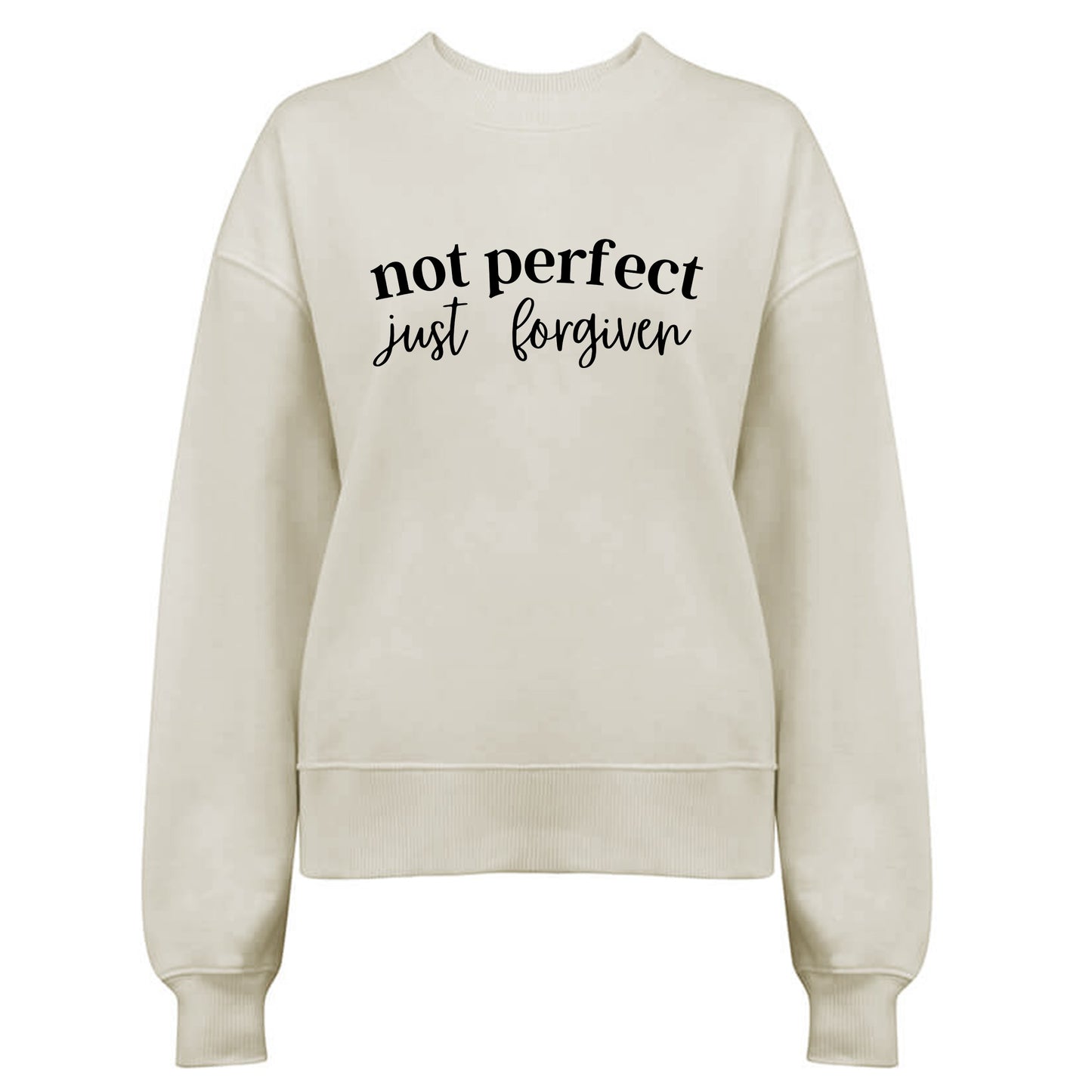 Not Perfect Just Forgiven Tröja-Lovely Text