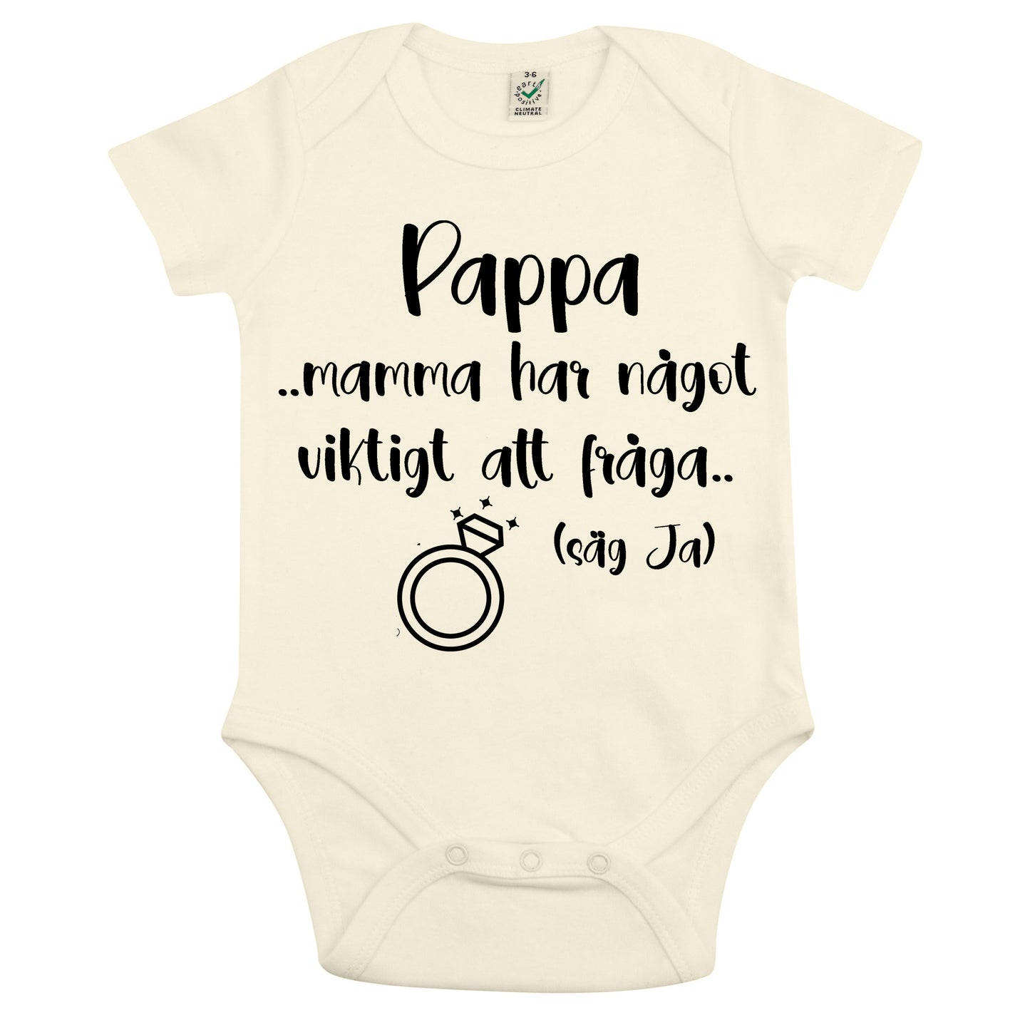 Säg ja! Babybody med frieribudskap – till mamma eller pappa