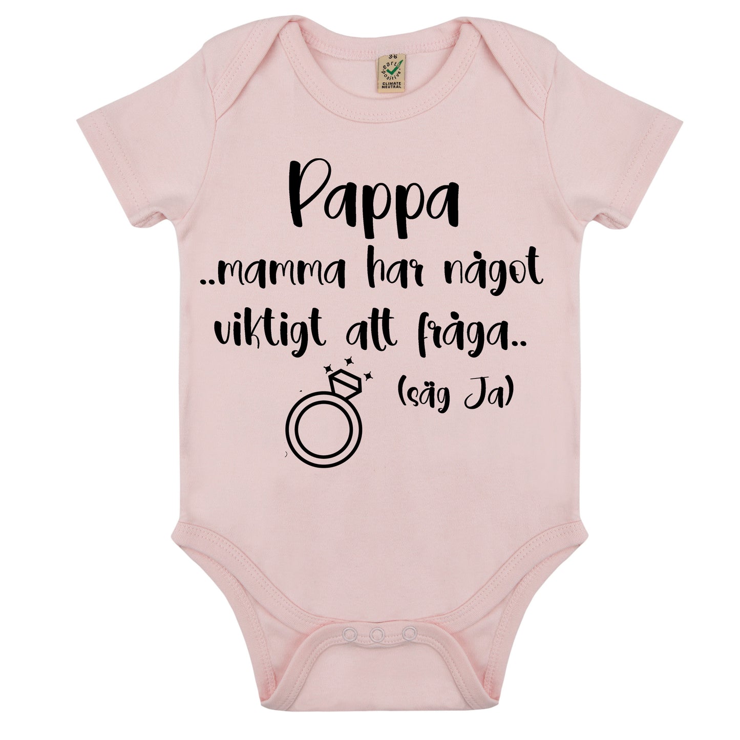 Säg ja! Babybody med frieribudskap – till mamma eller pappa-Lovely Text