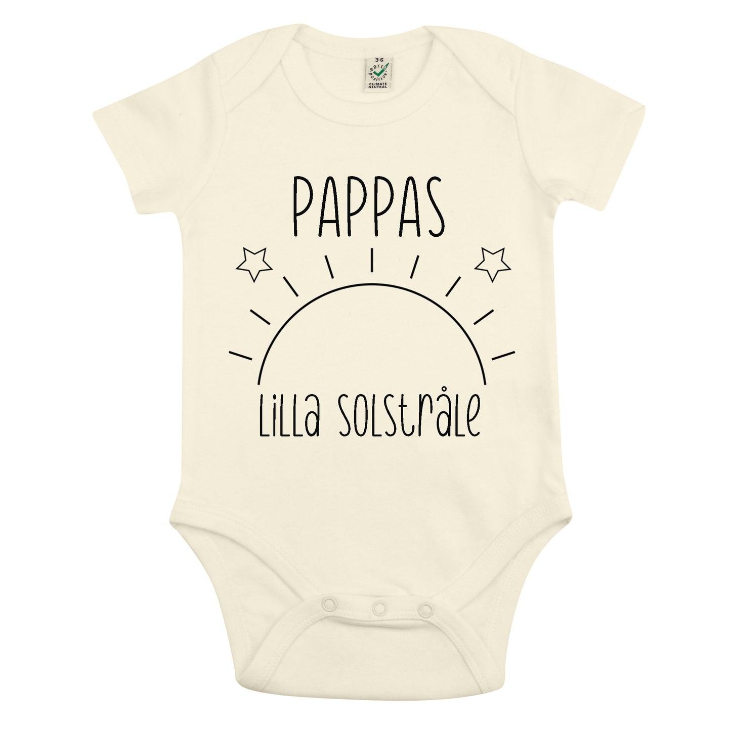 Pappas Lilla Solstråle Baby Body-Lovely Text
