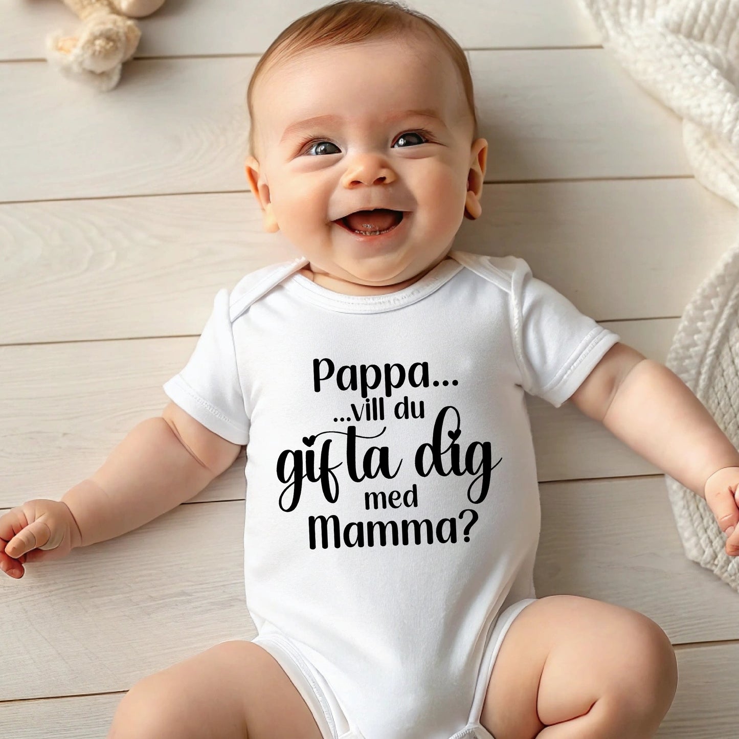 Ställ den stora frågan – babybody till mamma eller pappa