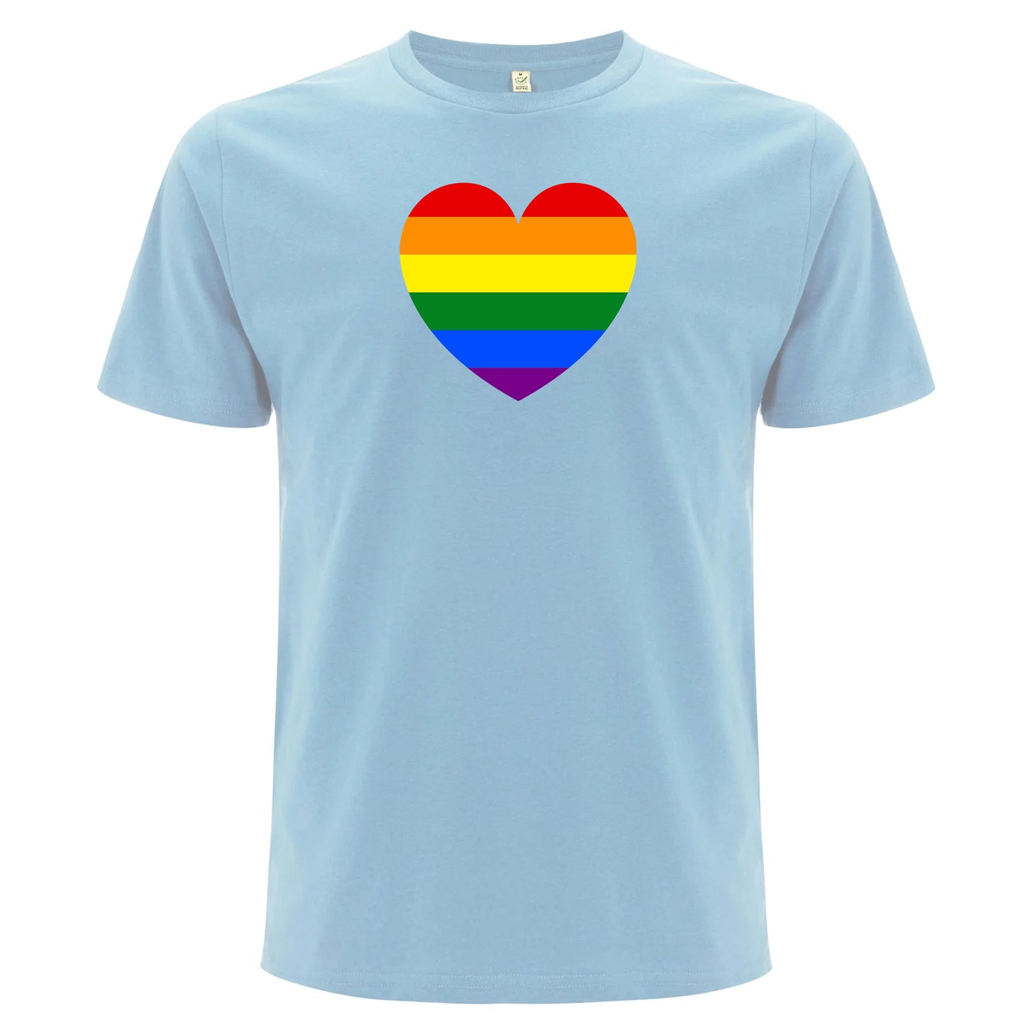 Pridehjärta – T-shirt med regnbågshjärta (Unisex)-Lovely Text
