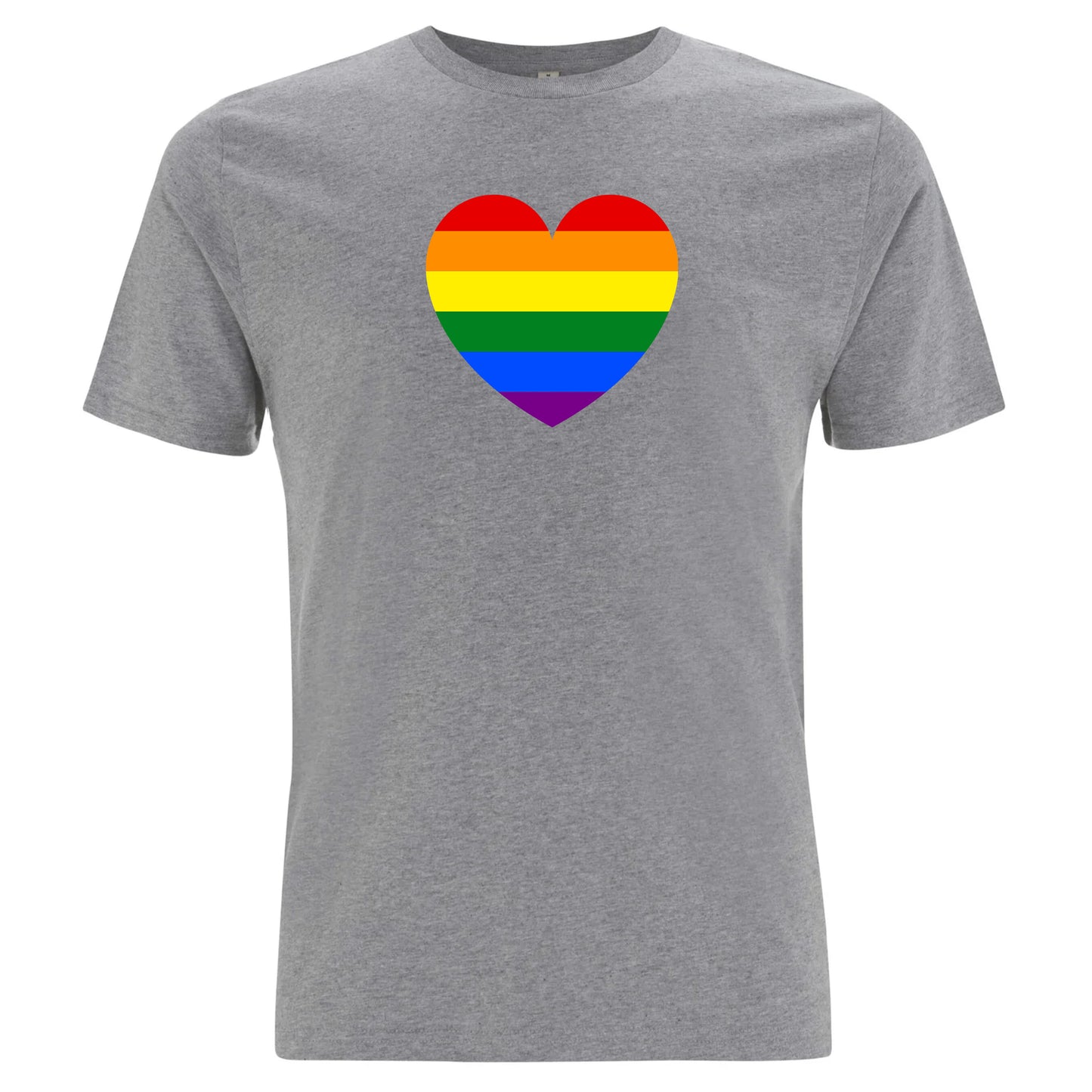 Pridehjärta – T-shirt med regnbågshjärta (Unisex)-Lovely Text