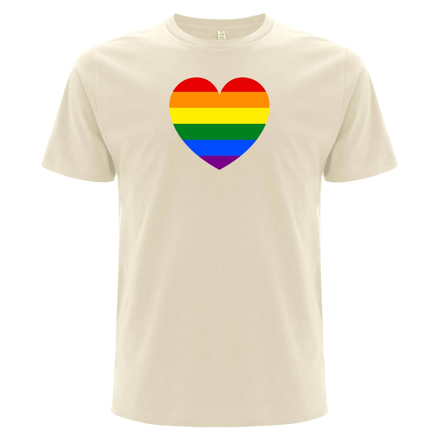 Pridehjärta – T-shirt med regnbågshjärta (Unisex)-Lovely Text