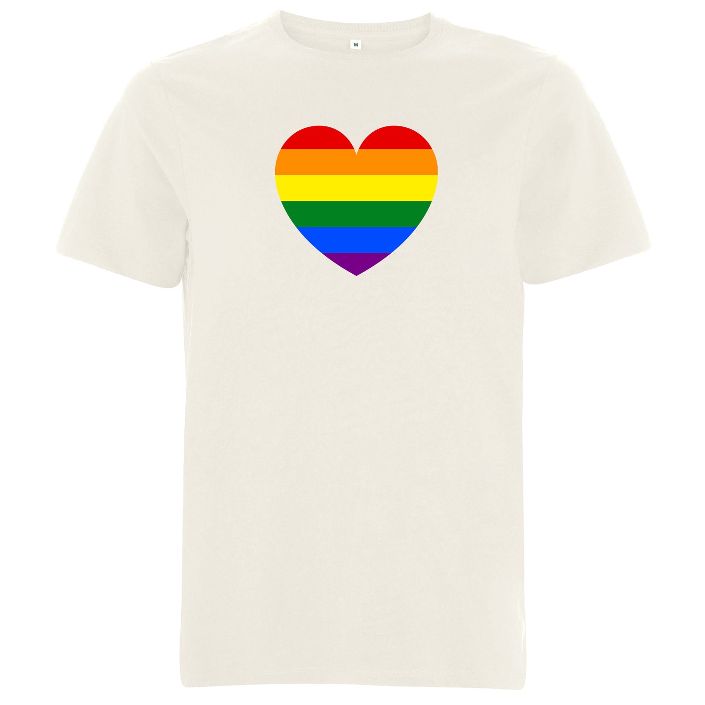 Pridehjärta – T-shirt med regnbågshjärta (Unisex)-Lovely Text