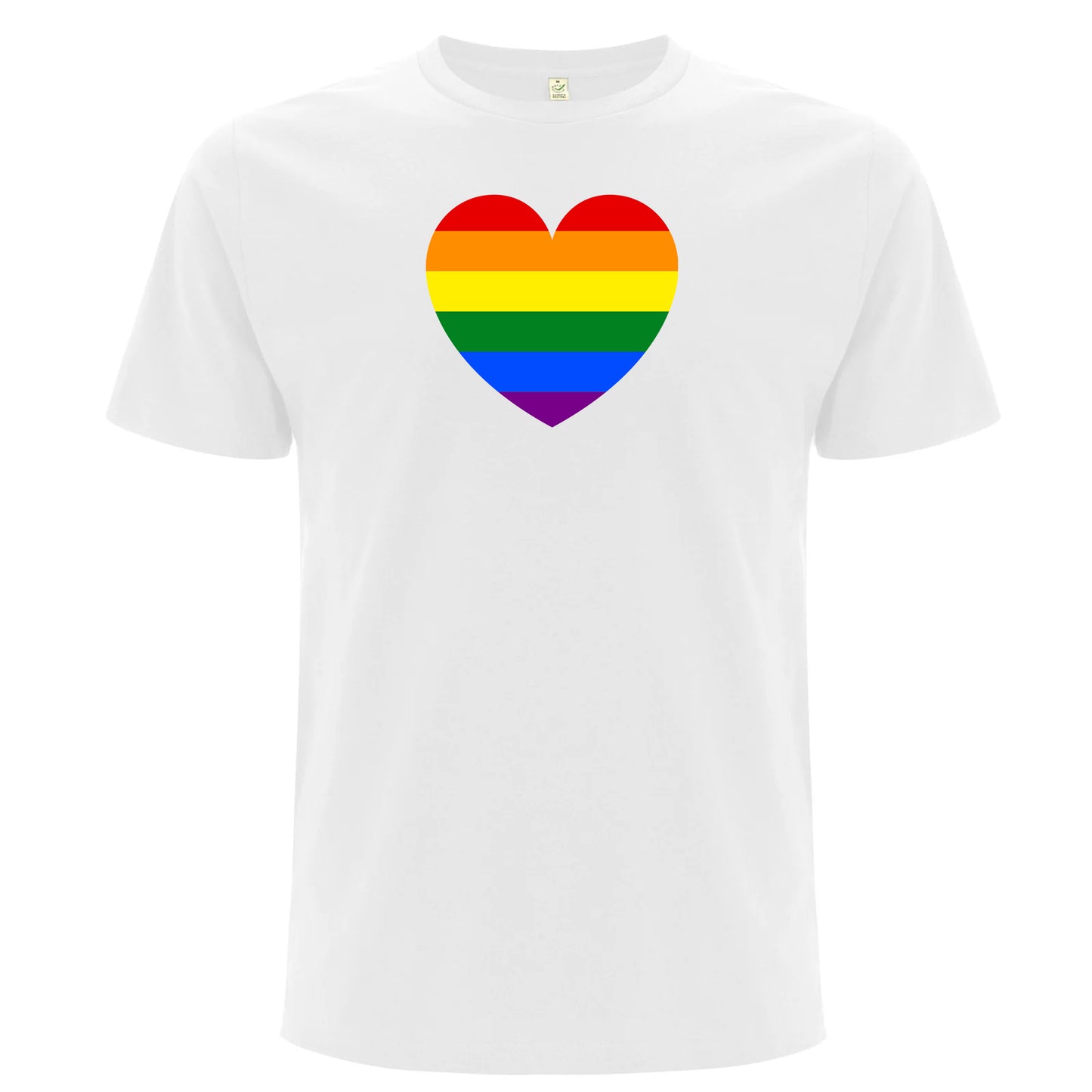 Pridehjärta – T-shirt med regnbågshjärta (Unisex)-Lovely Text