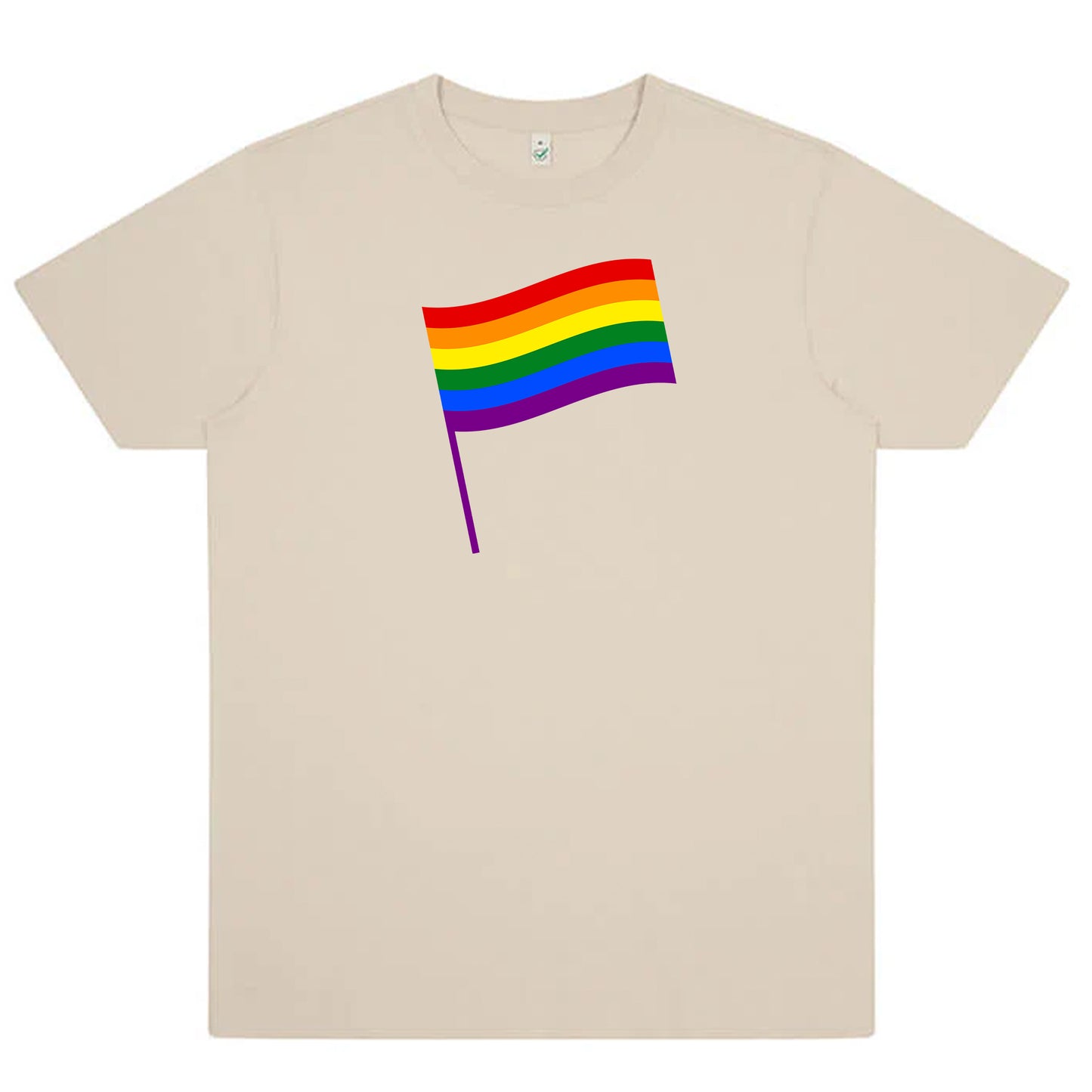 Pride T-shirt med flagga – Klassisk design (Unisex)-Lovely Text