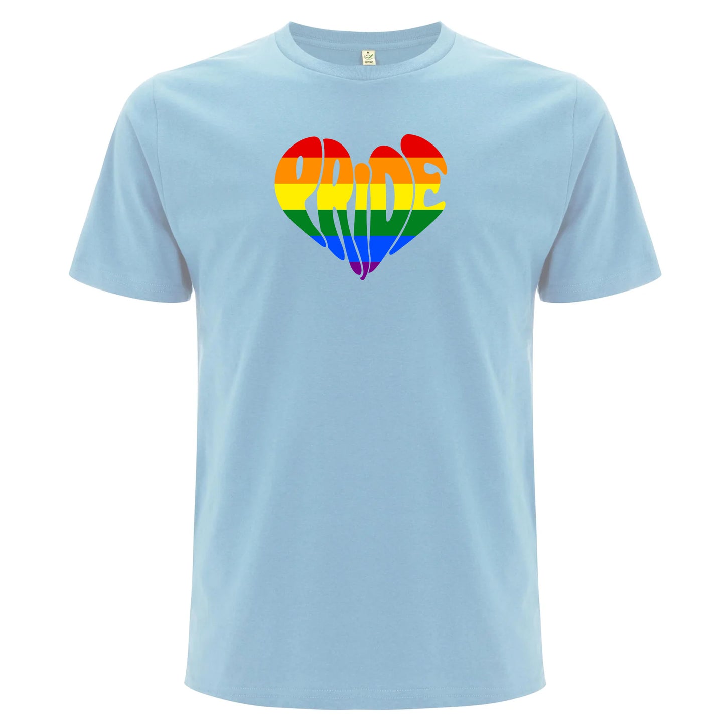Pride – T-shirt med hjärtformat textmotiv (Unisex)-Lovely Text