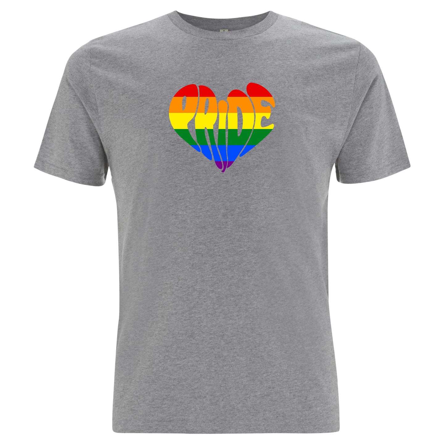Pride – T-shirt med hjärtformat textmotiv (Unisex)-Lovely Text