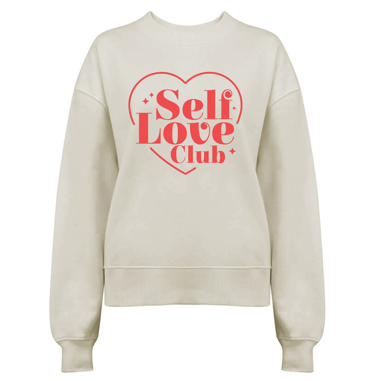 Self Love Club Hjärta Tröja-Lovely Text