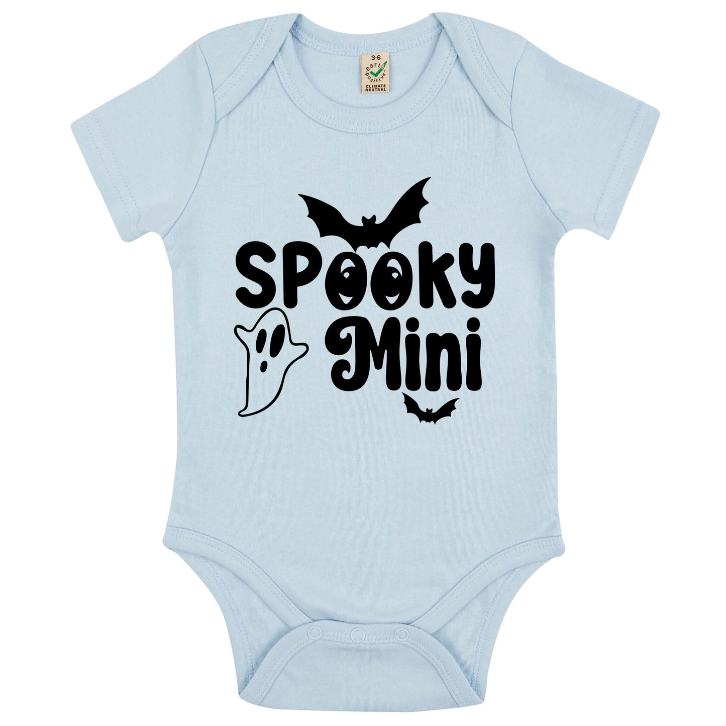 Spooky Mini Ghost Halloween Baby Body-Lovely Text