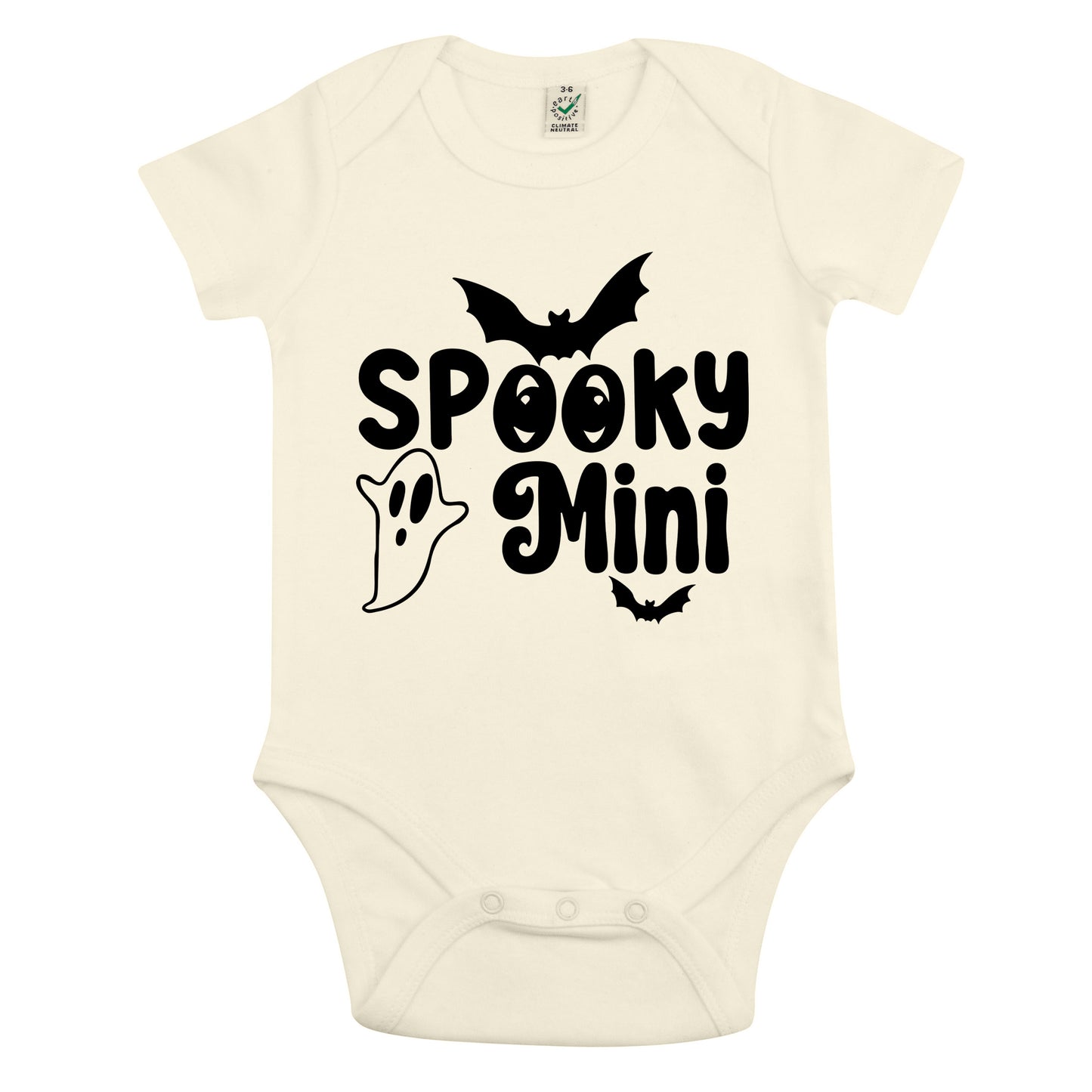 Spooky Mini Ghost Halloween Baby Body-Lovely Text