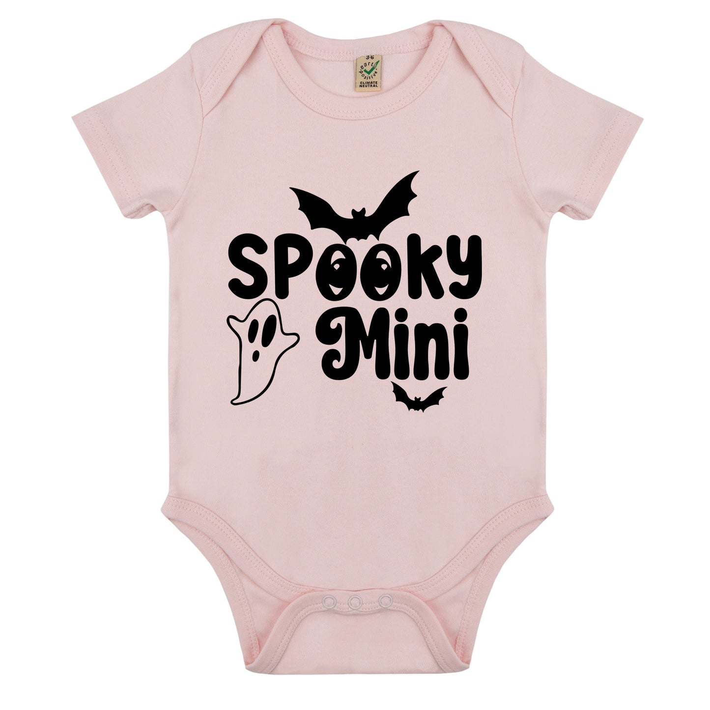 Spooky Mini Ghost Halloween Baby Body-Lovely Text