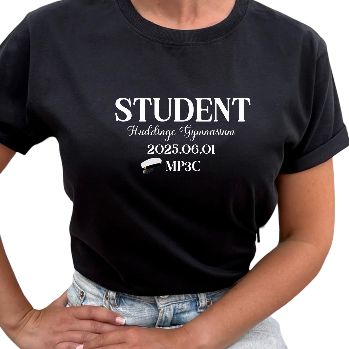 Student Gymnasium Klass 2025 T-shirt-Lovely Text