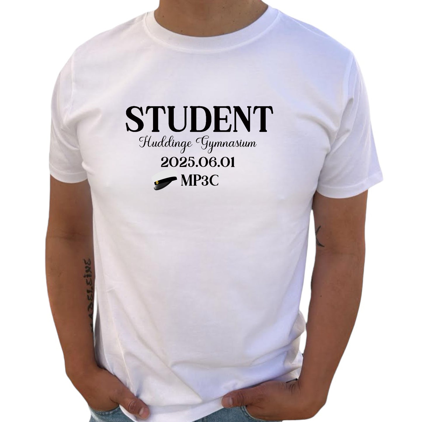 Student Gymnasium Klass 2025 T-shirt-Lovely Text