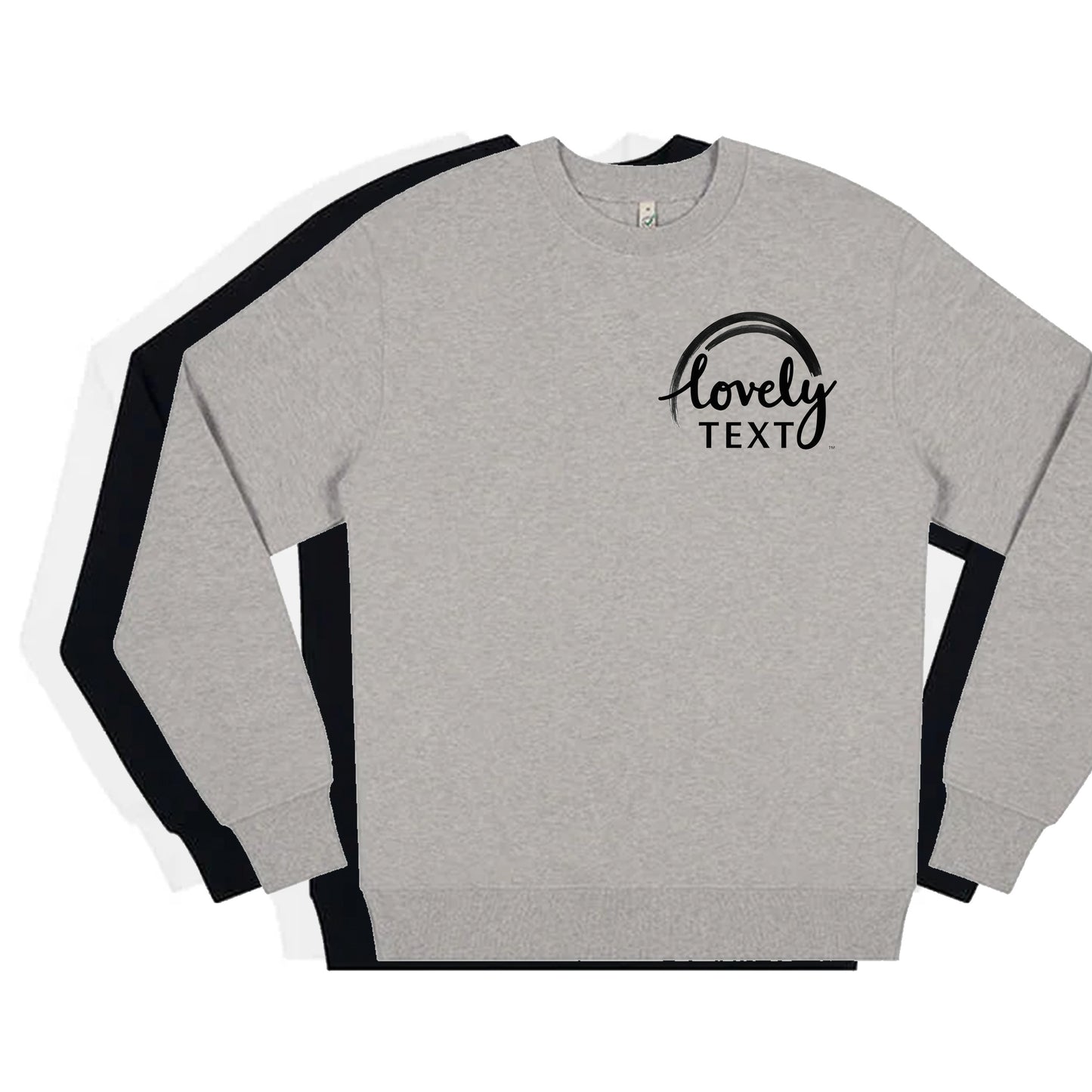 Sweatshirt Unisex - Hållbar och Trendig Collegetröja-Lovely Text