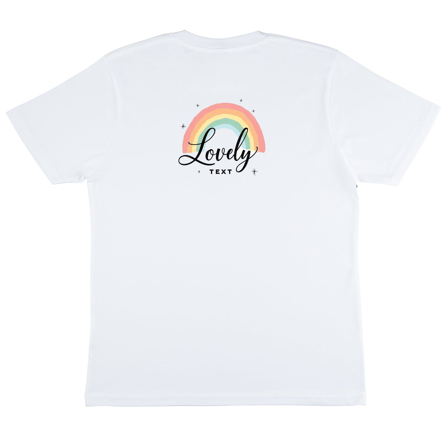 T-shirt Unisex - Lätt, Bekväm och Perfekt för Tryck-Lovely Text