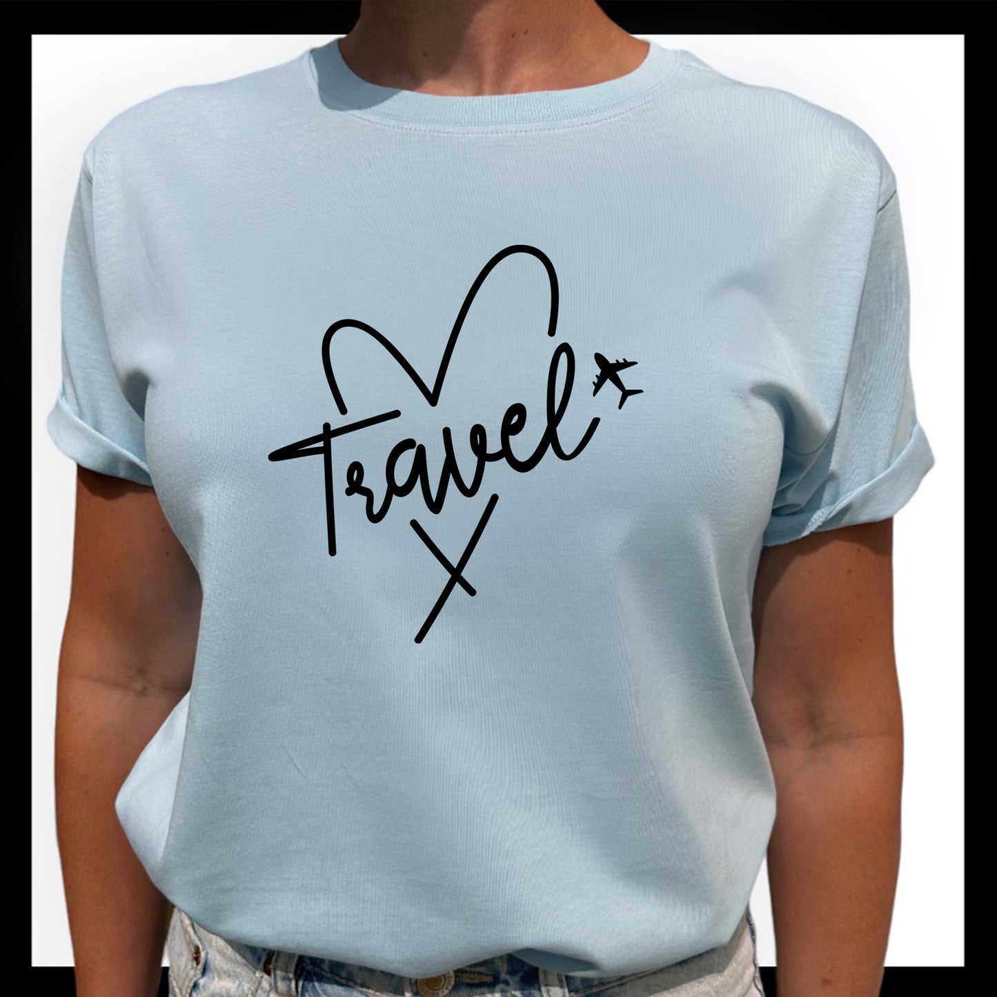 Travel Heart T-shirt-Lovely Text