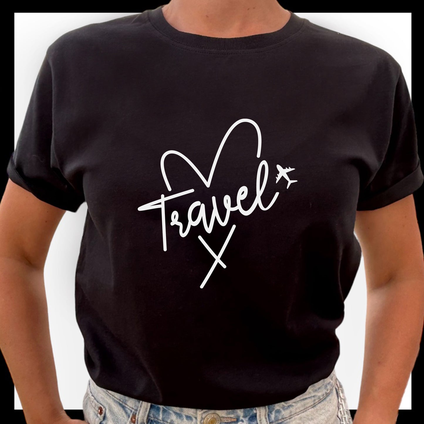 Travel Heart T-shirt-Lovely Text
