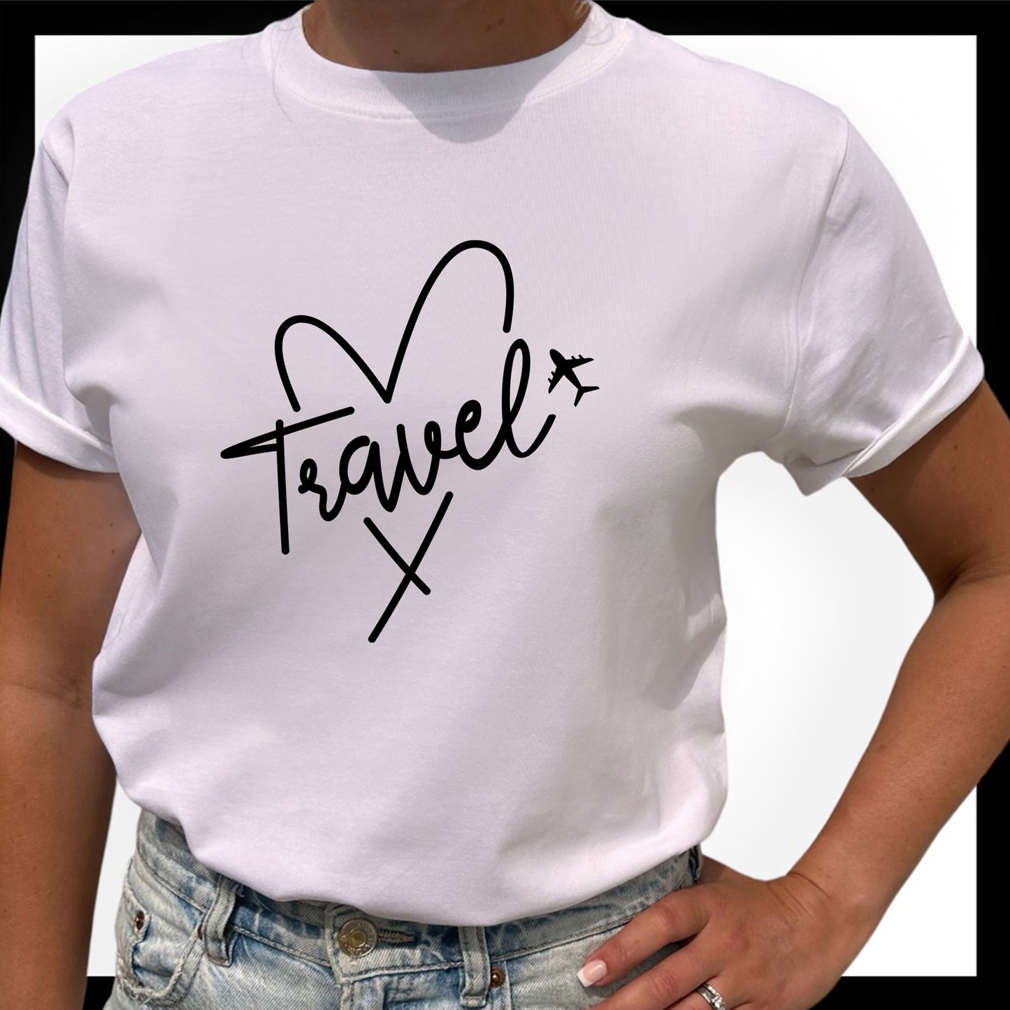 Travel Heart T-shirt-Lovely Text