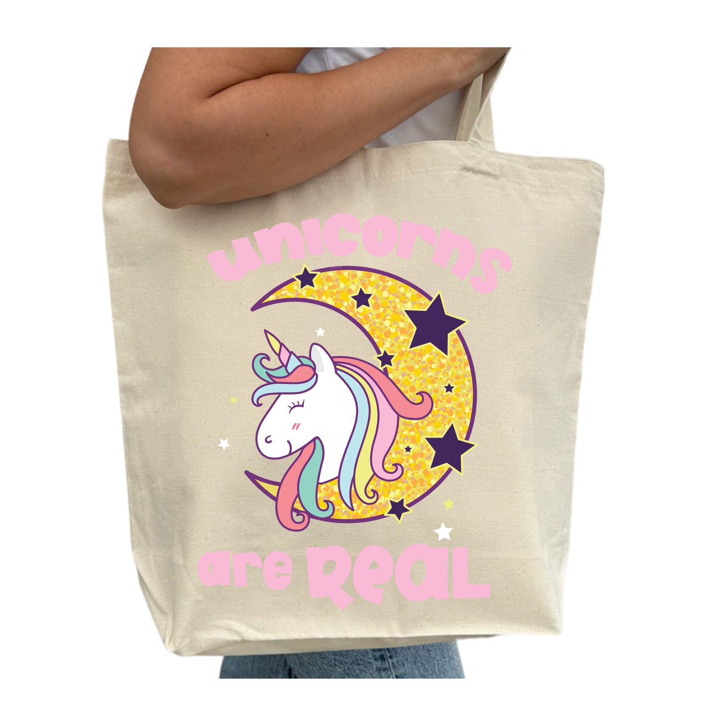 Unicorns Are Real Tygpåse-Lovely Text
