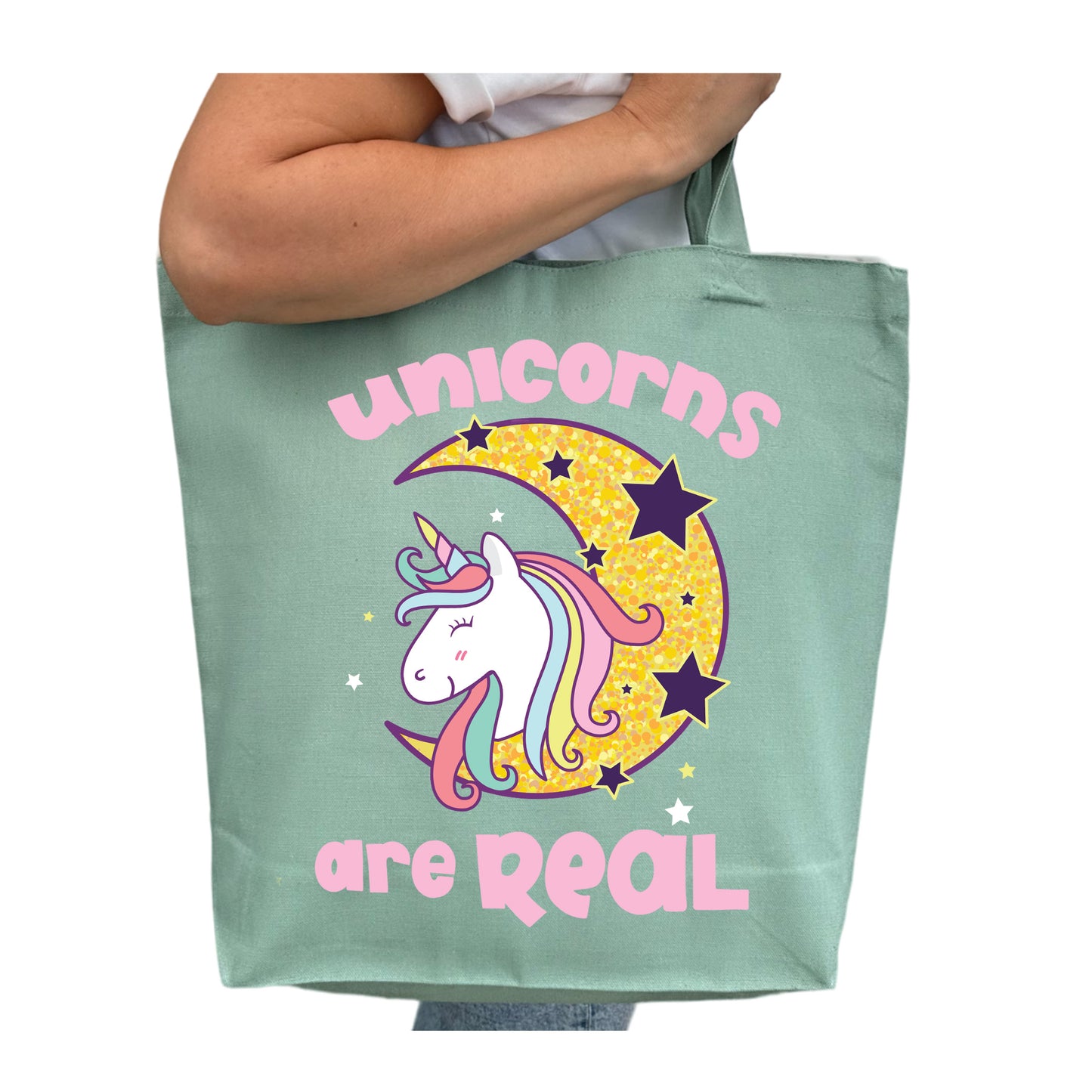 Unicorns Are Real Tygpåse-Lovely Text