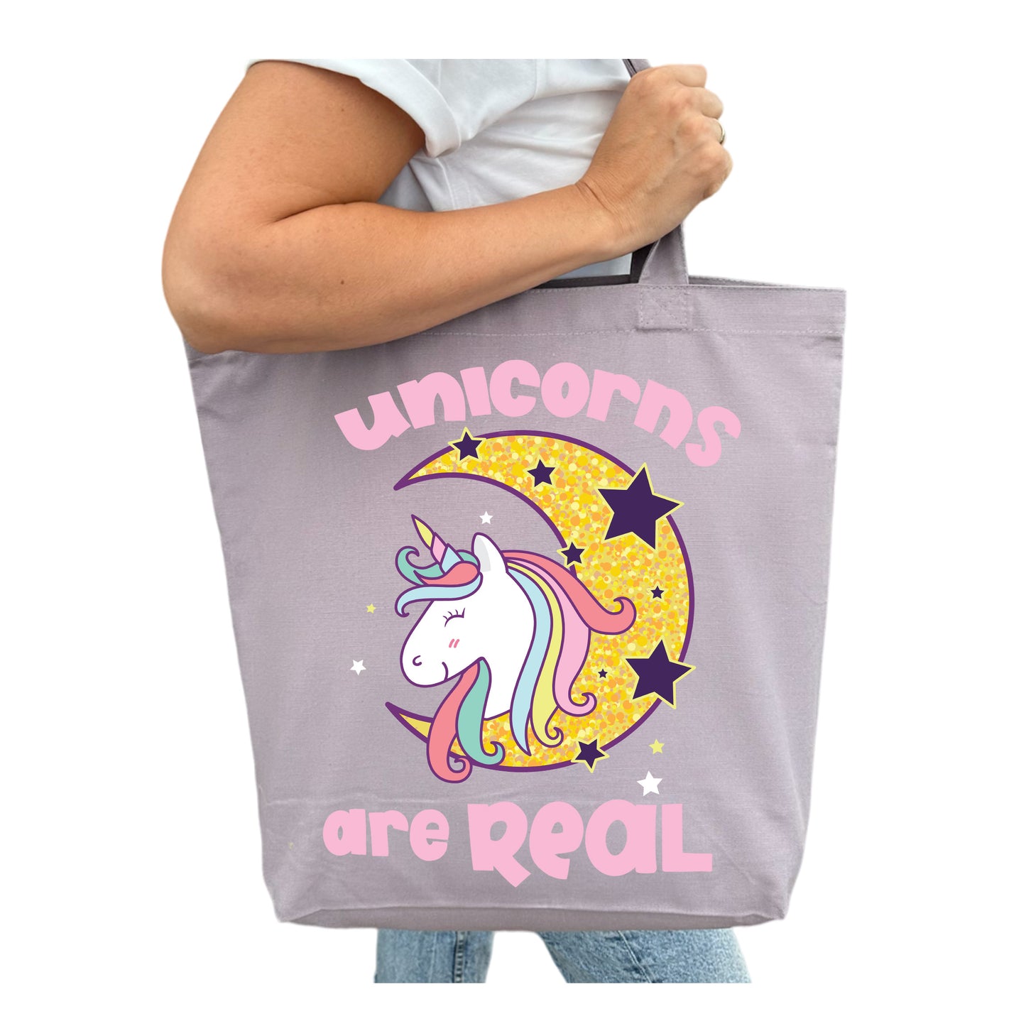 Unicorns Are Real Tygpåse-Lovely Text