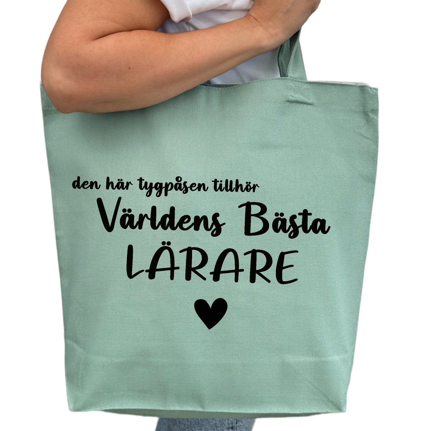 Den här tygpåsen tillhör Världens Bästa Lärare/Pedagog-Lovely Text