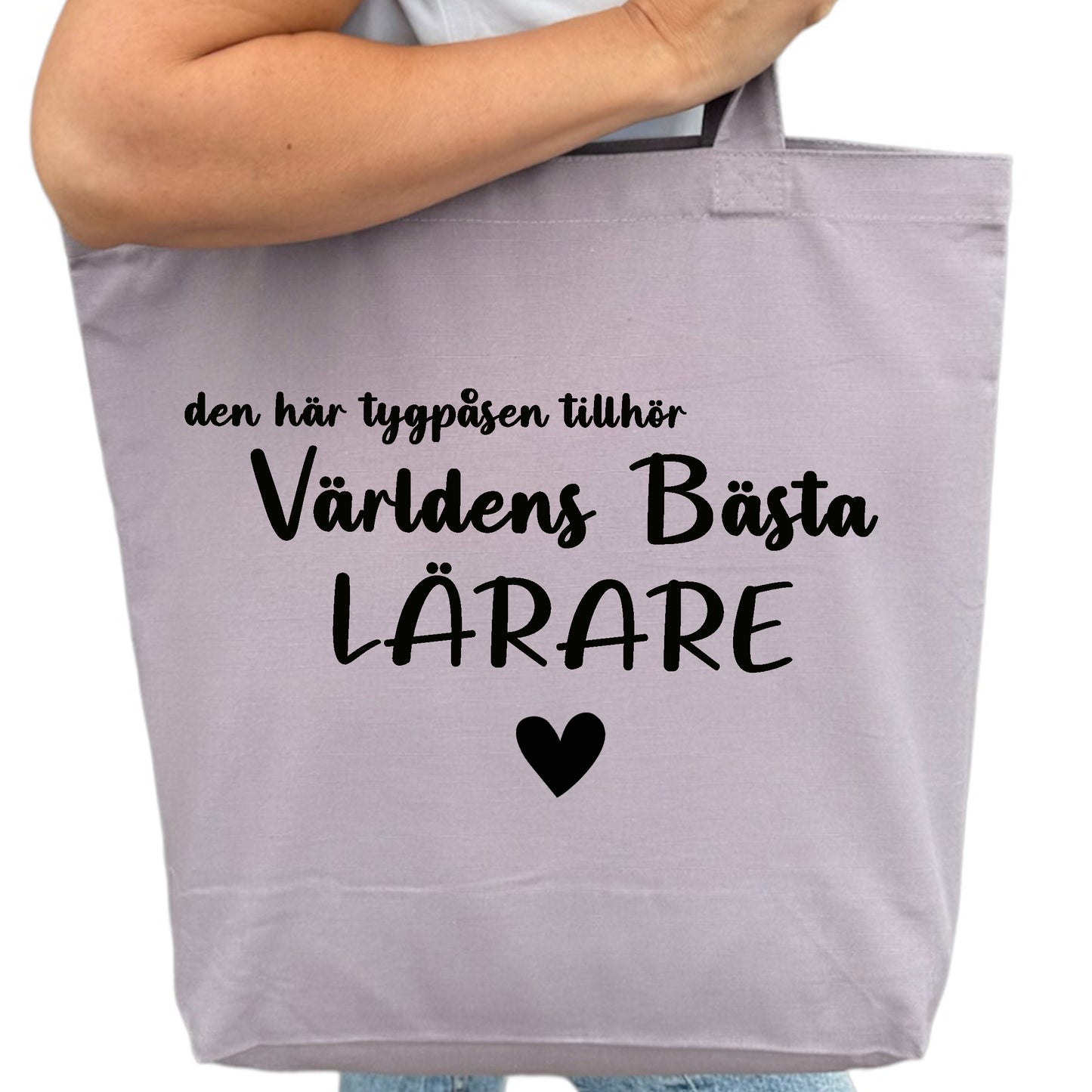 Den här tygpåsen tillhör Världens Bästa Lärare/Pedagog-Lovely Text