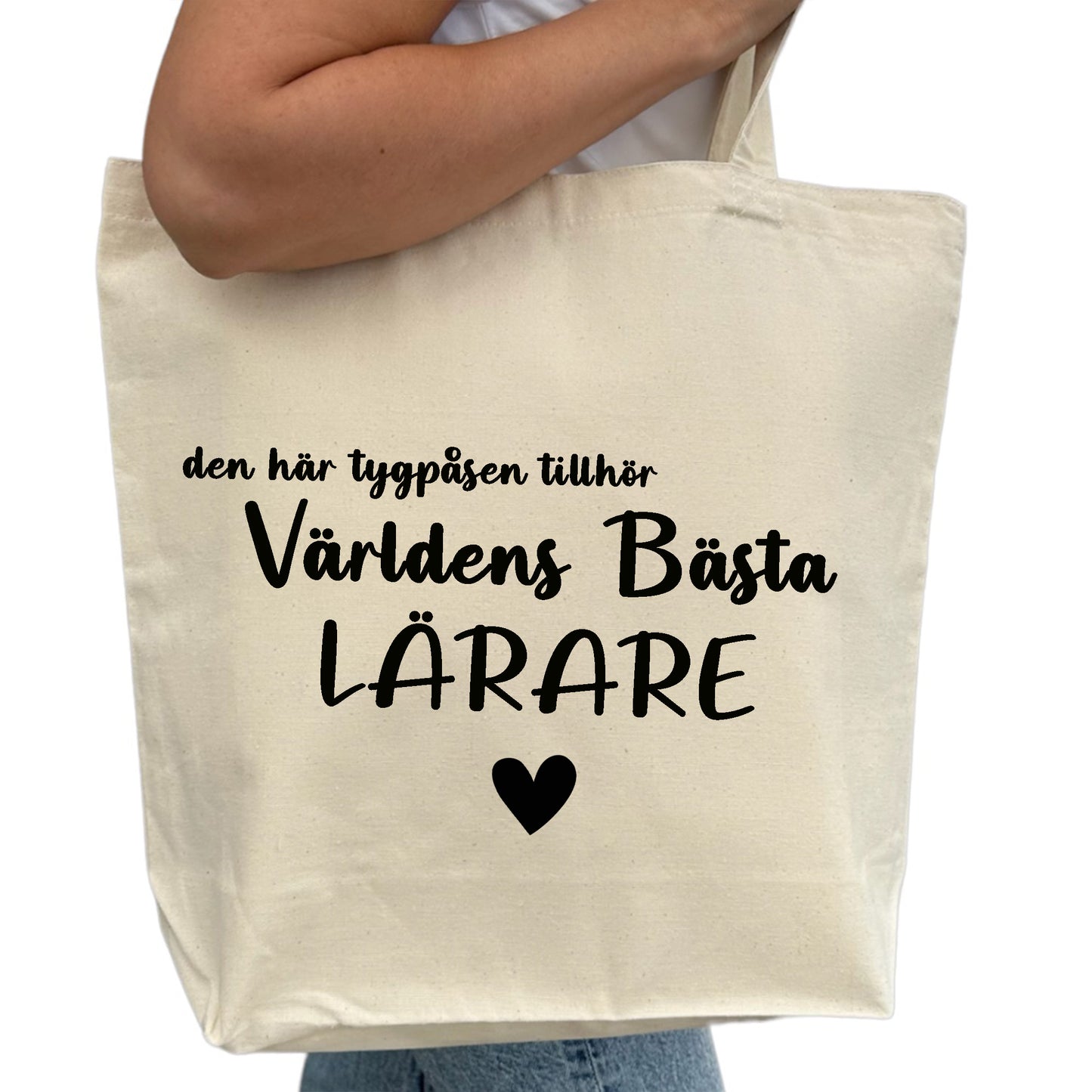 Den här tygpåsen tillhör Världens Bästa Lärare/Pedagog-Lovely Text