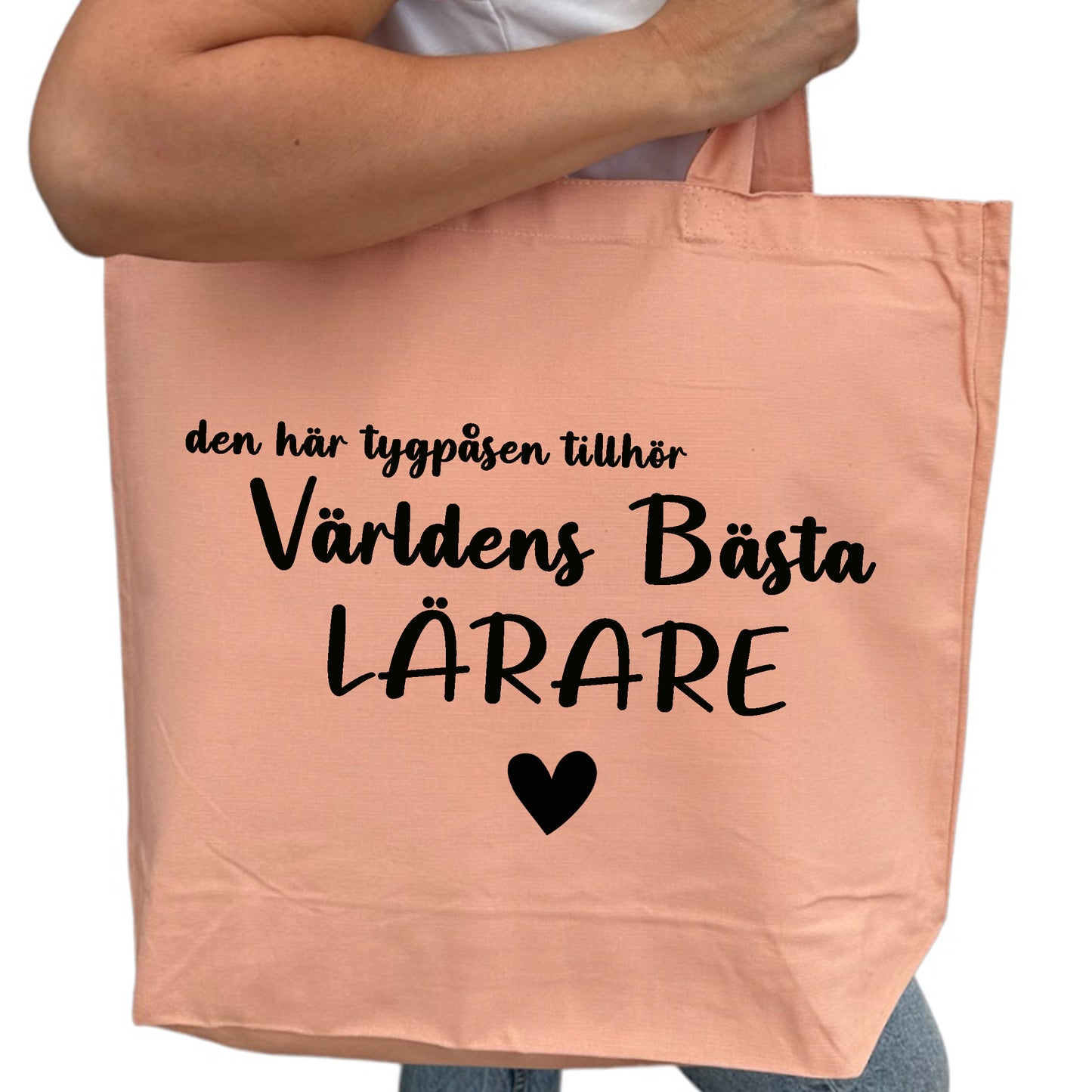 Den här tygpåsen tillhör Världens Bästa Lärare/Pedagog-Lovely Text