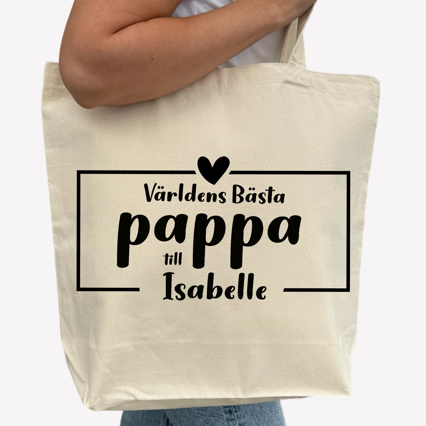 Världens Bästa Pappa Tygpåse-Lovely Text