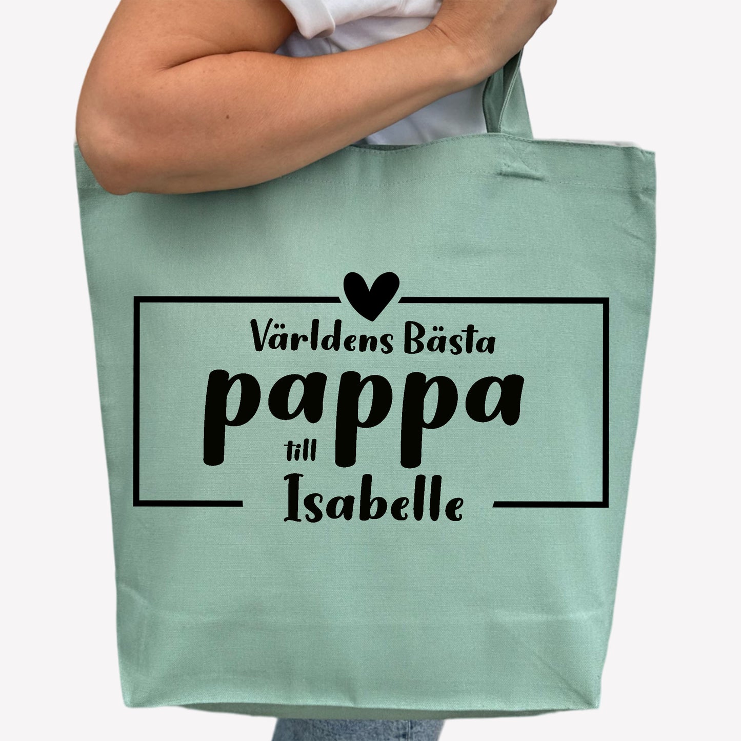 Världens Bästa Pappa Tygpåse-Lovely Text