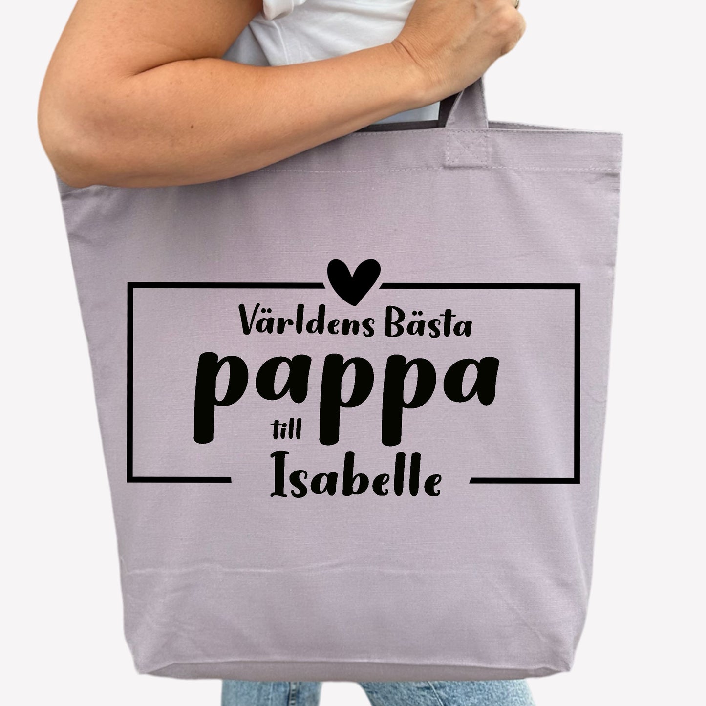 Världens Bästa Pappa Tygpåse-Lovely Text