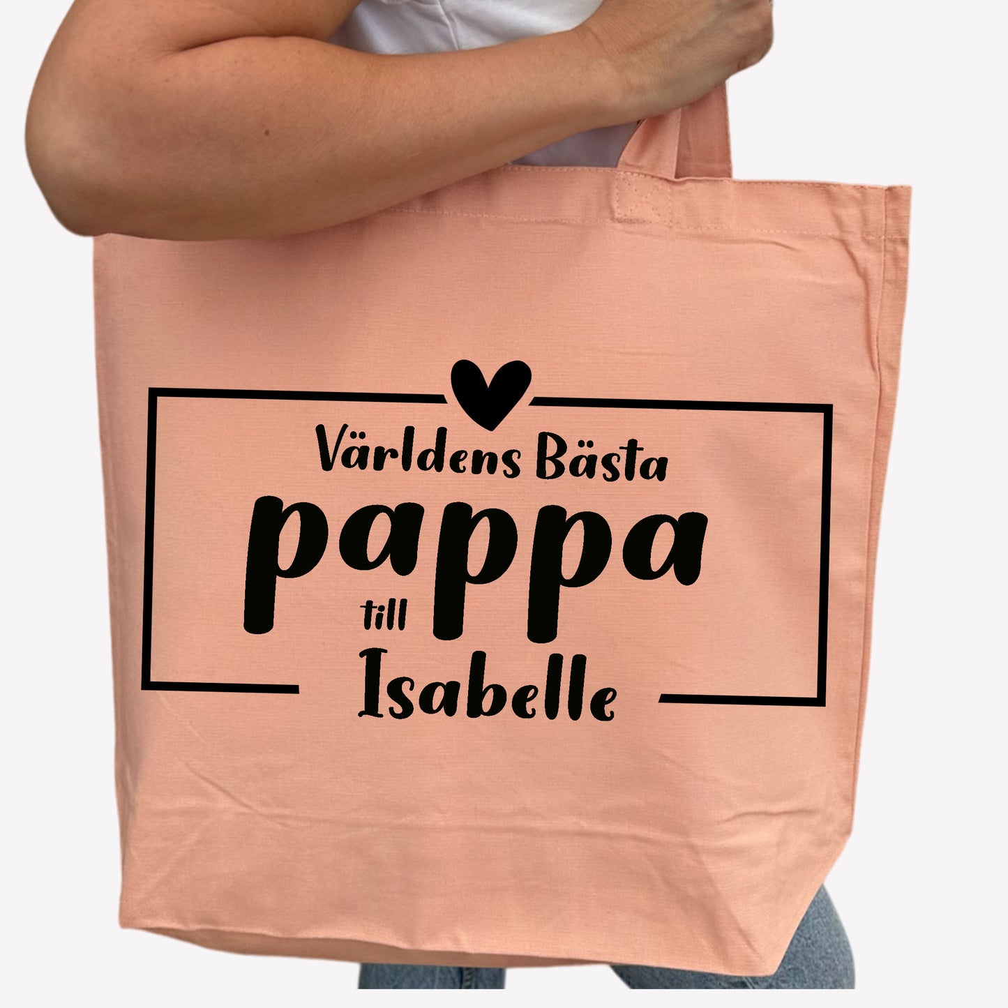 Världens Bästa Pappa Tygpåse-Lovely Text