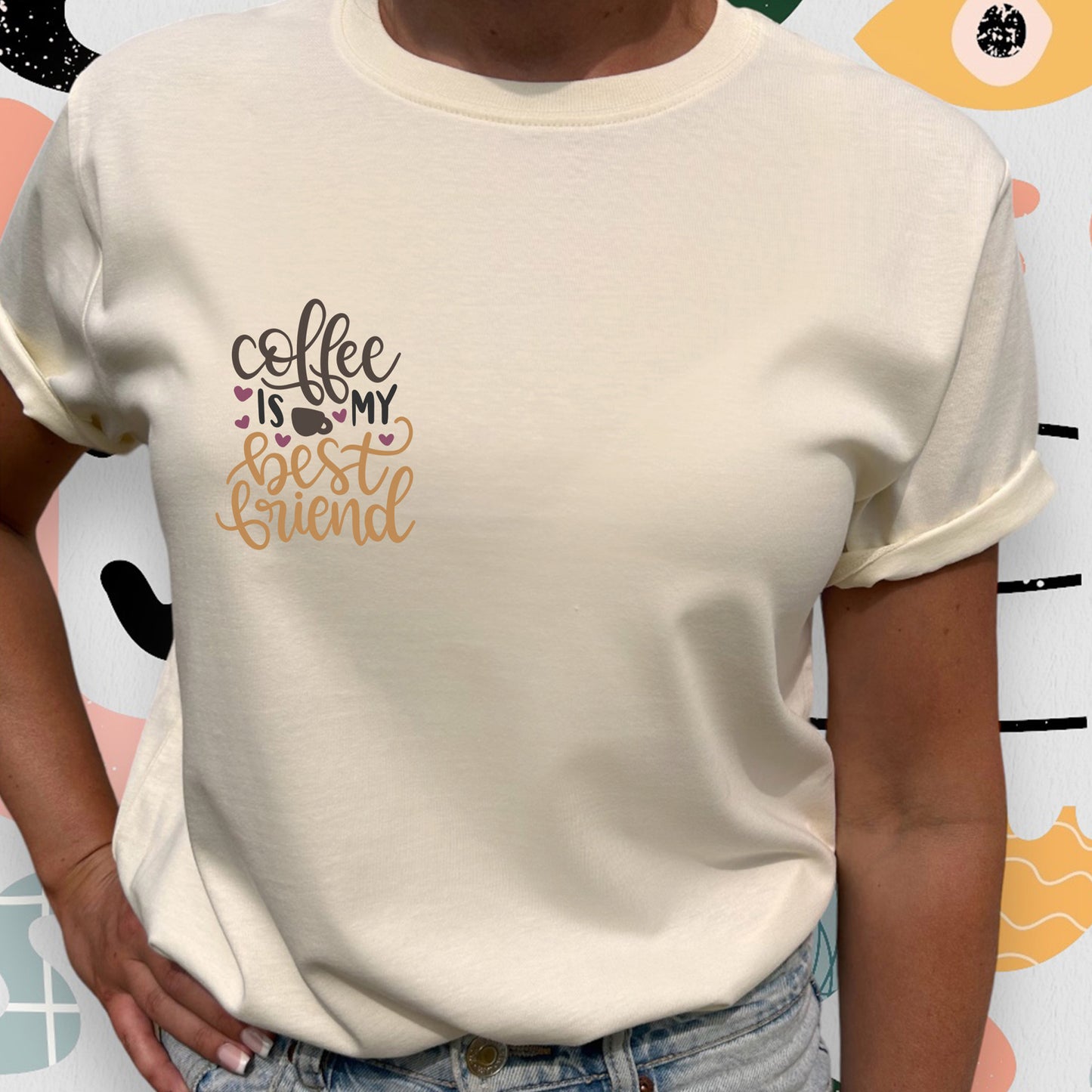 Coffee is My Best Friend T-shirt-Lovely Text