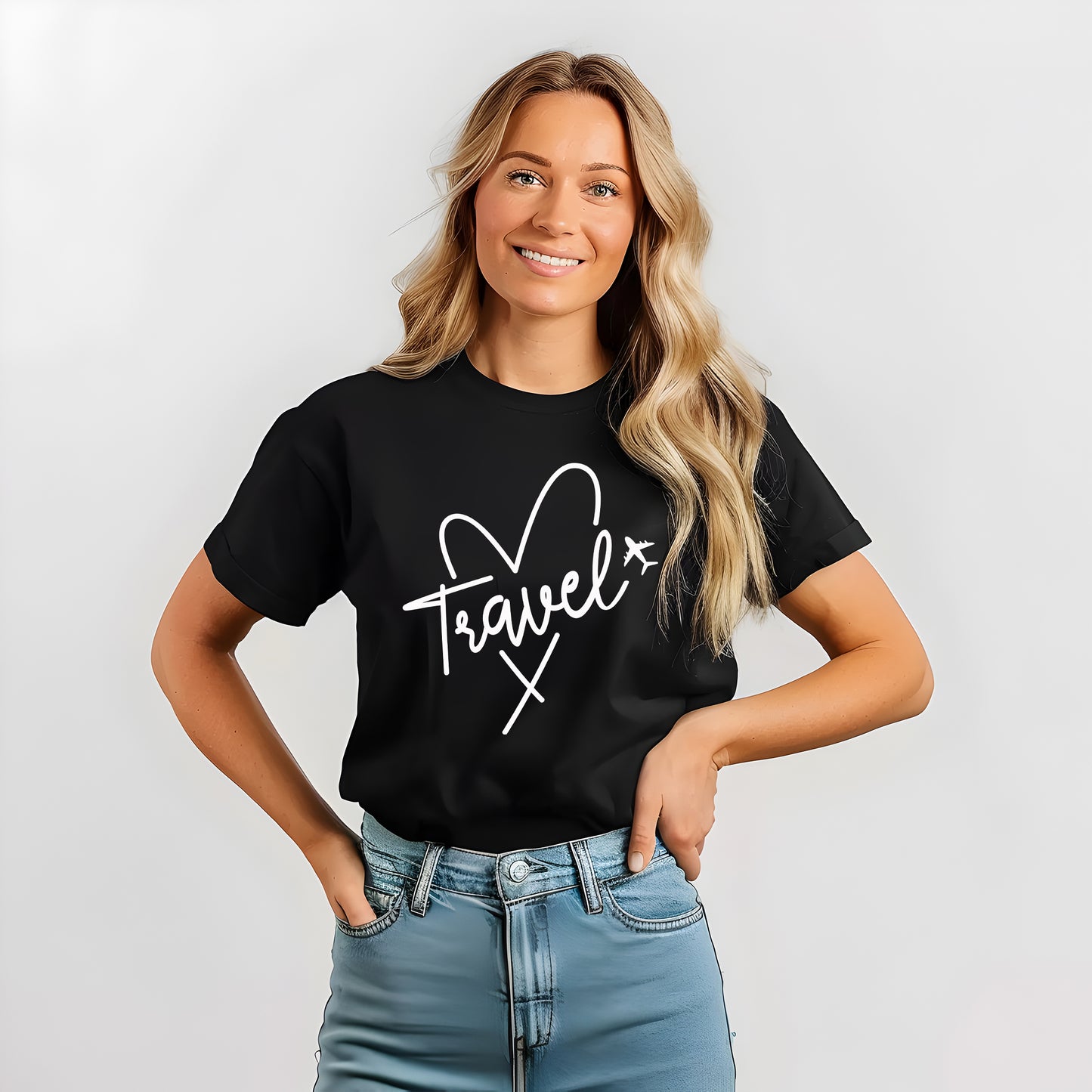 Travel Heart T-shirt-Lovely Text