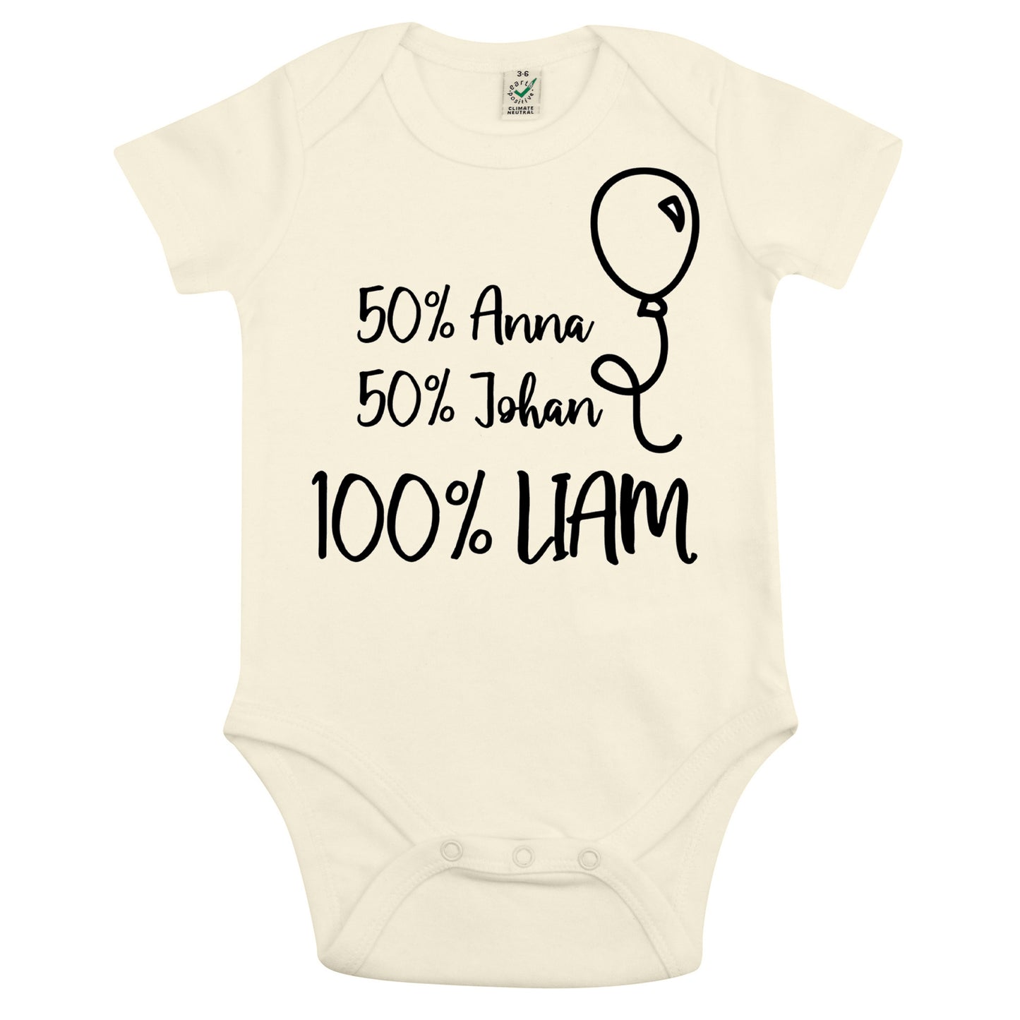 100 % Namn Babybody Nyfödd