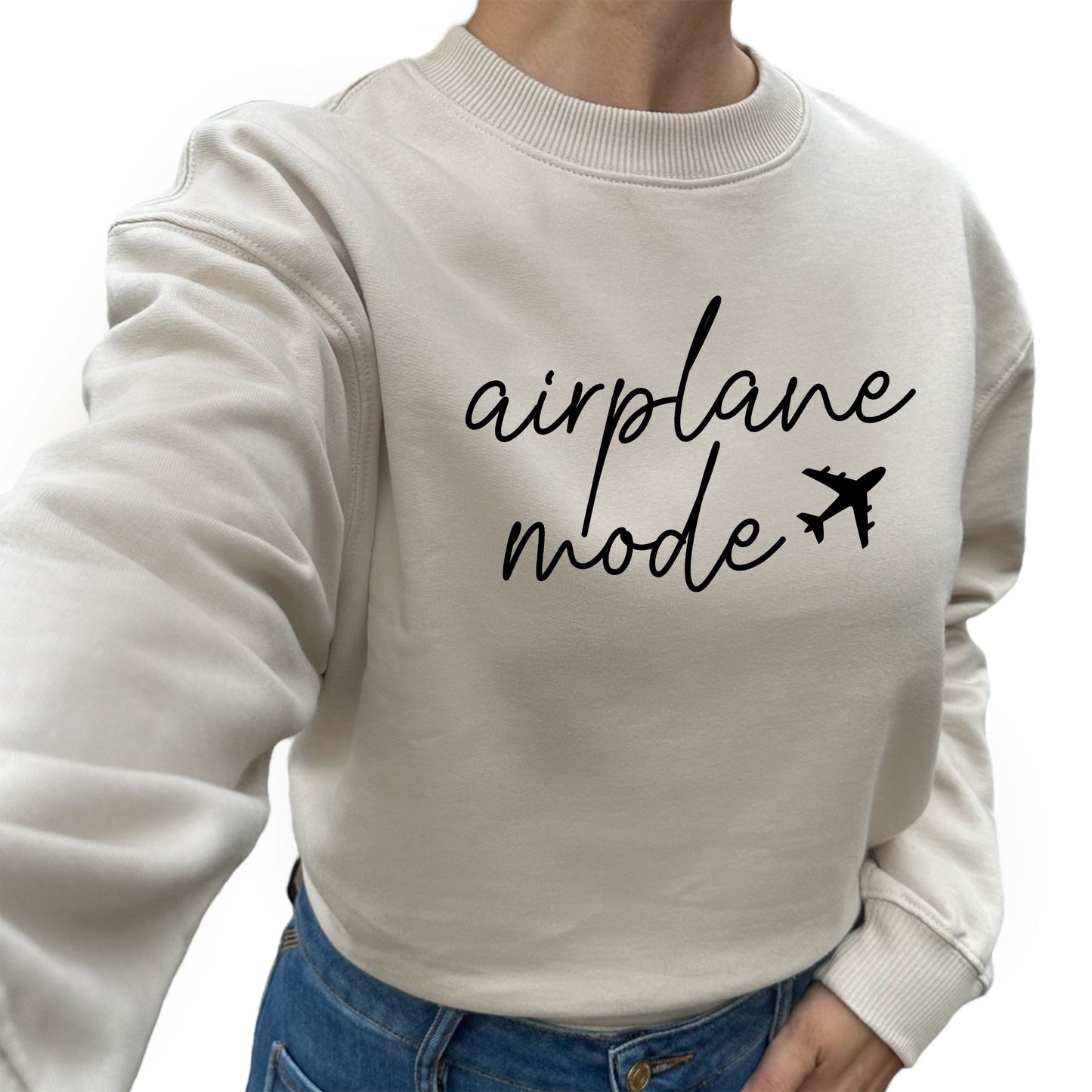 Airplane Mode Tröja-Lovely Text