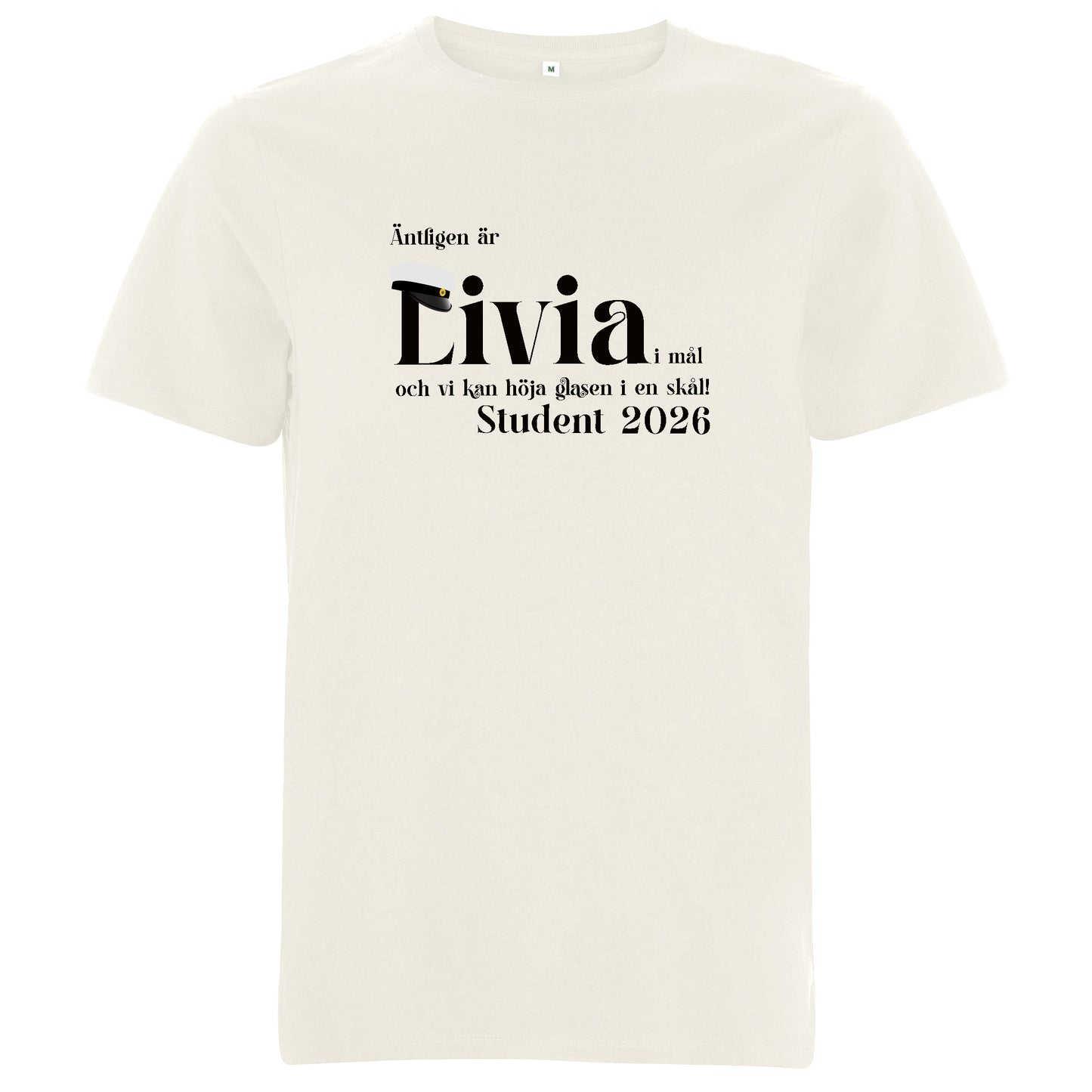 Äntligen är [Namn] student 2026 – Unisex T-shirt