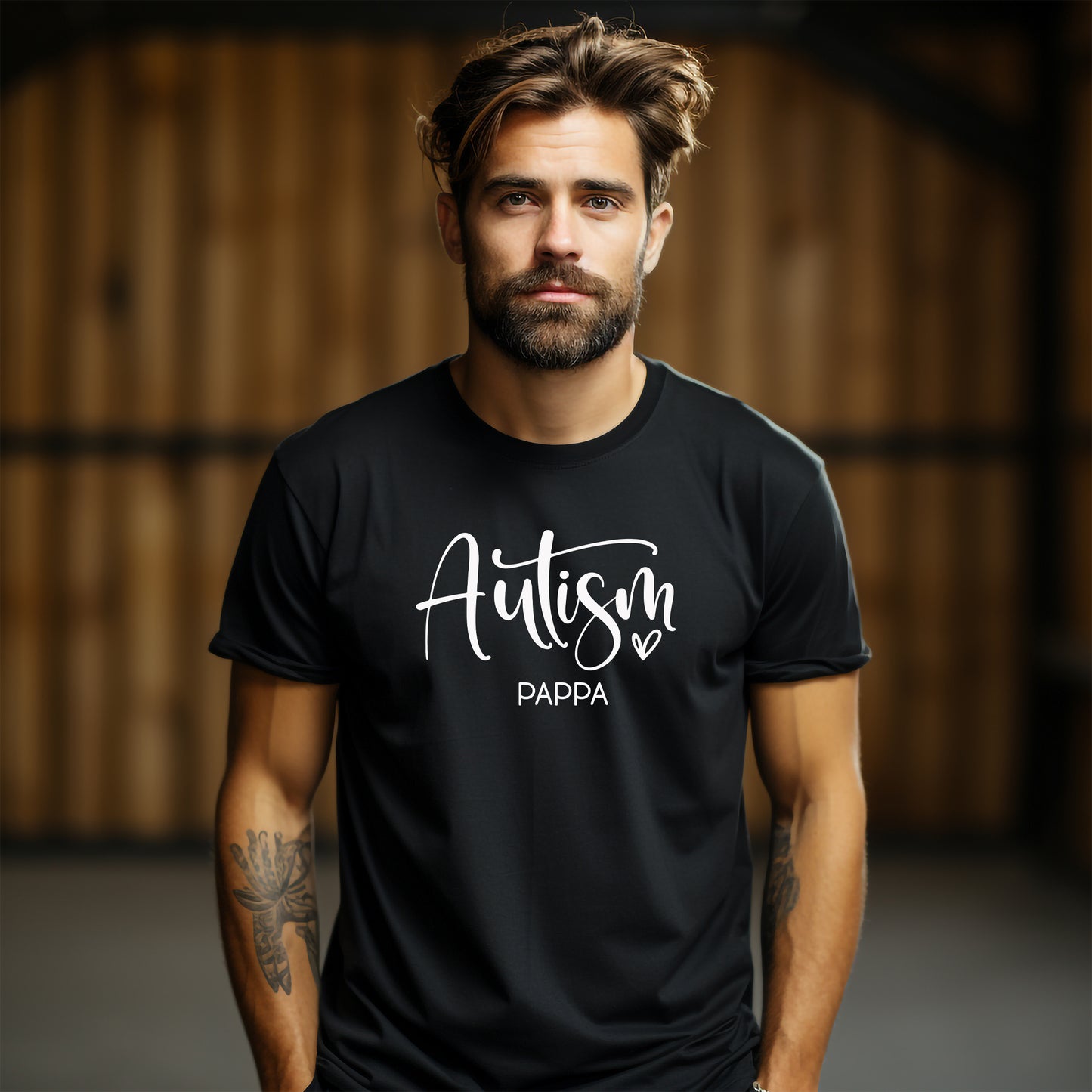T-shirt för Autism Stolta Pappor – Kärlek, Stöd & Styrka